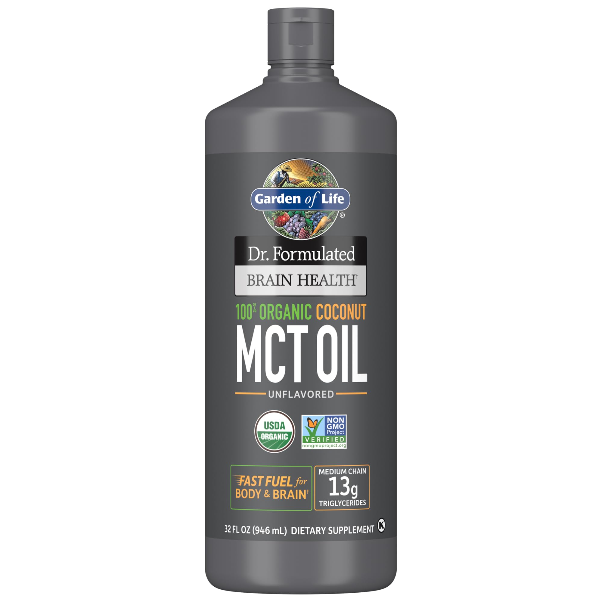 Foto 2 pulgar | Aceite Mct Garden Of Life Formulado por Dr. para La Salud Cerebral 946 Ml - Venta Internacional