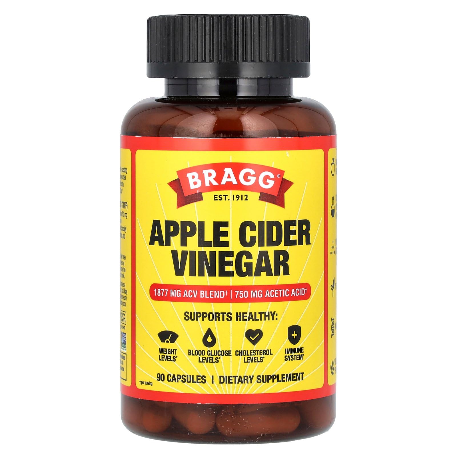 Foto 2 pulgar | Suplemento de Vinagre de Sidra de Manzana Bragg en Cápsulas de 750 mg con D3 y Zinc - Venta Internacional