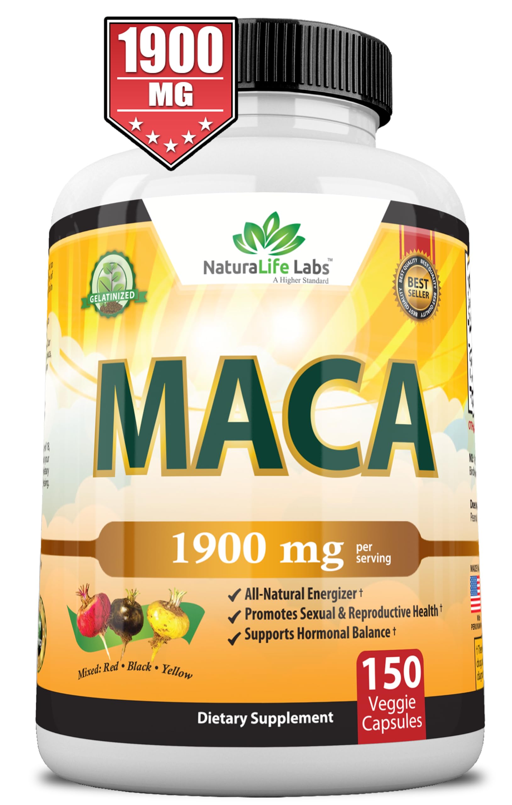 Foto 8 pulgar | Suplemento Naturalife Labs de Raíz de Maca Orgánica 150 Cápsulas - Venta Internacional.