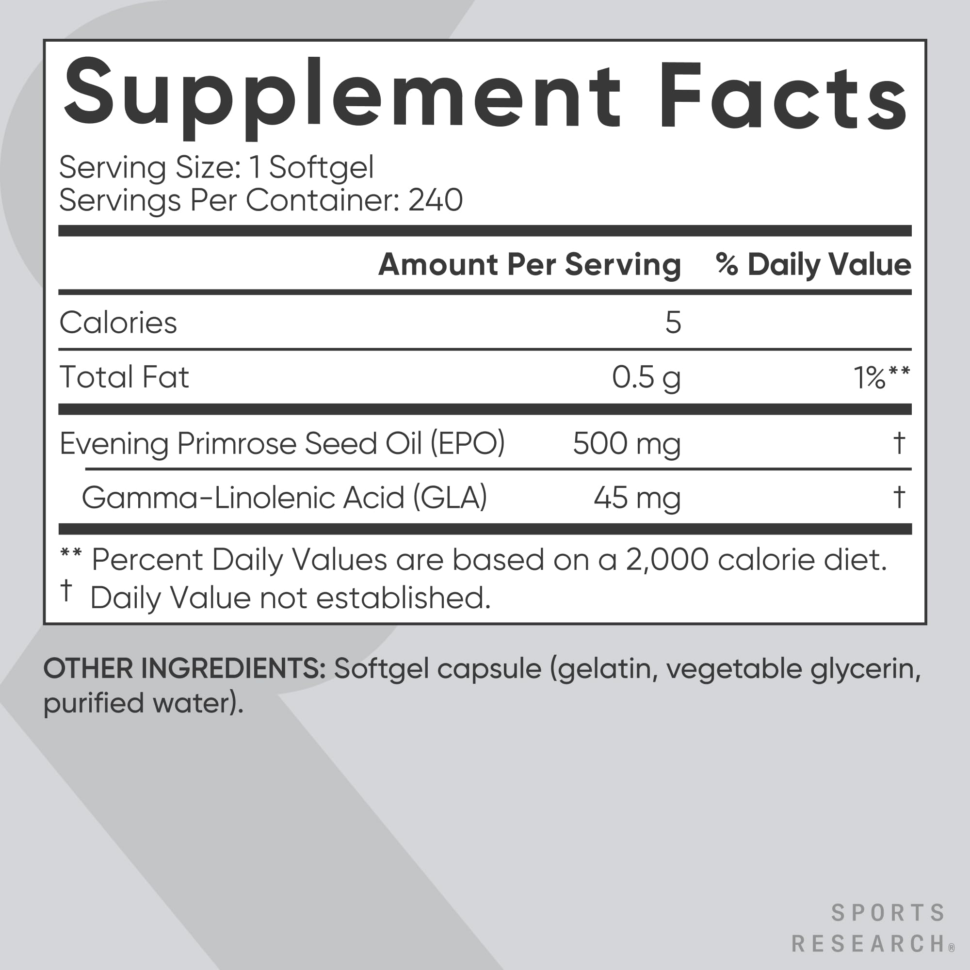 Foto 7 pulgar | Suplemento de Aceite de Onagra Sports Research 500 mg - Venta Internacional