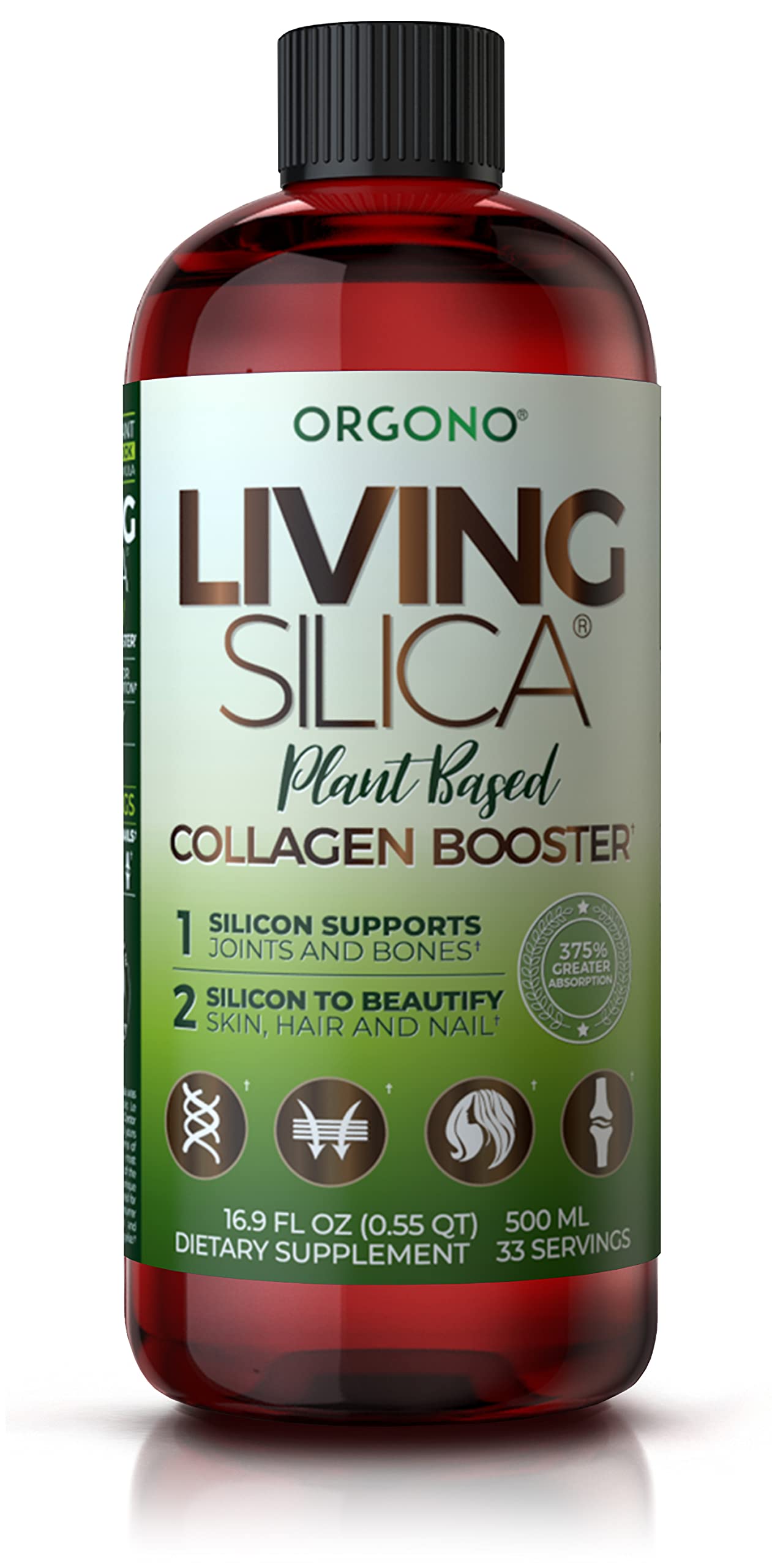 Foto 2 pulgar | Suplemento de Colágeno Orgono Living Silica a Base de Plantas 500 ml - Venta Internacional
