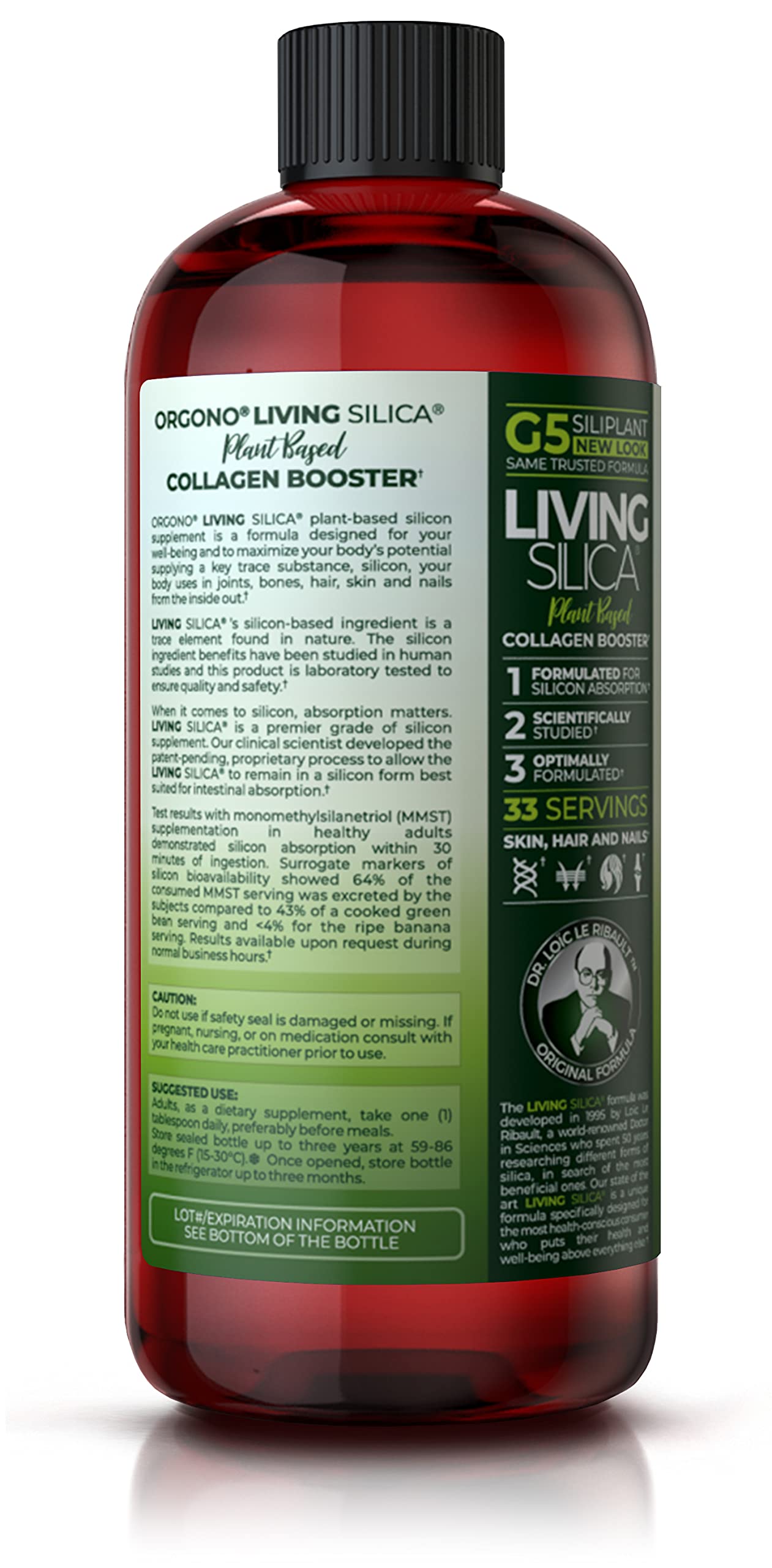 Foto 3 pulgar | Suplemento de Colágeno Orgono Living Silica a Base de Plantas 500 ml - Venta Internacional