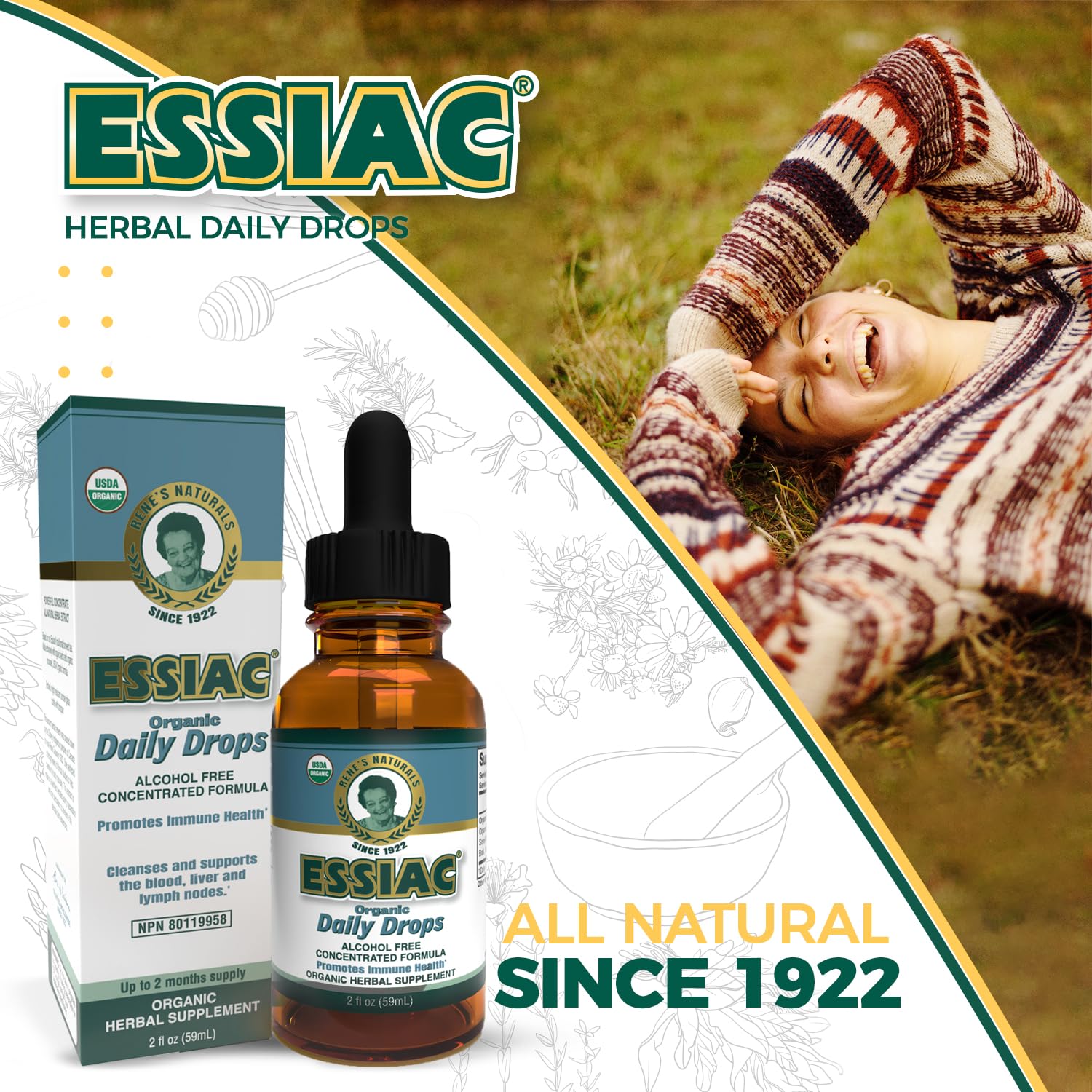 Foto 3 pulgar | Suplemento Herbal Essiac Tea Daily Drops 59 ml sin Alcohol - Venta Internacional