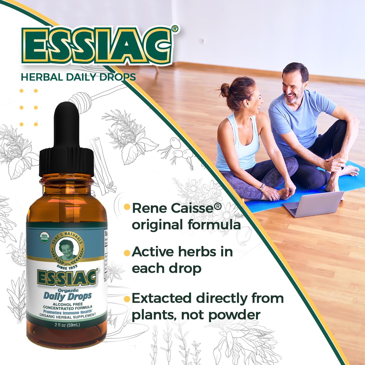Foto 4 pulgar | Suplemento Herbal Essiac Tea Daily Drops 59 ml sin Alcohol - Venta Internacional