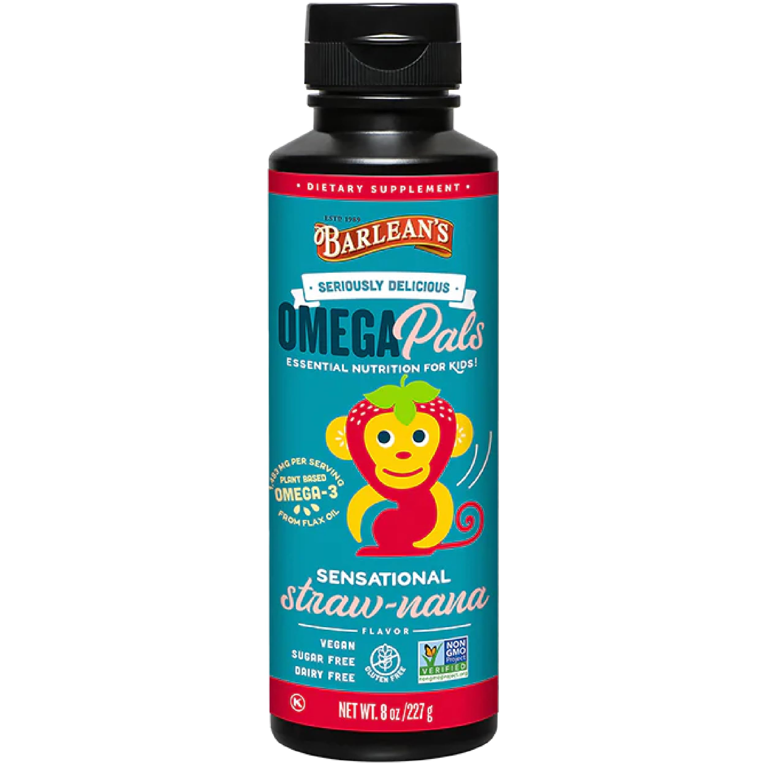 Suplemento Omega 3 de Barlean's Omega Pals para Niños 240 ml - Venta Internacional