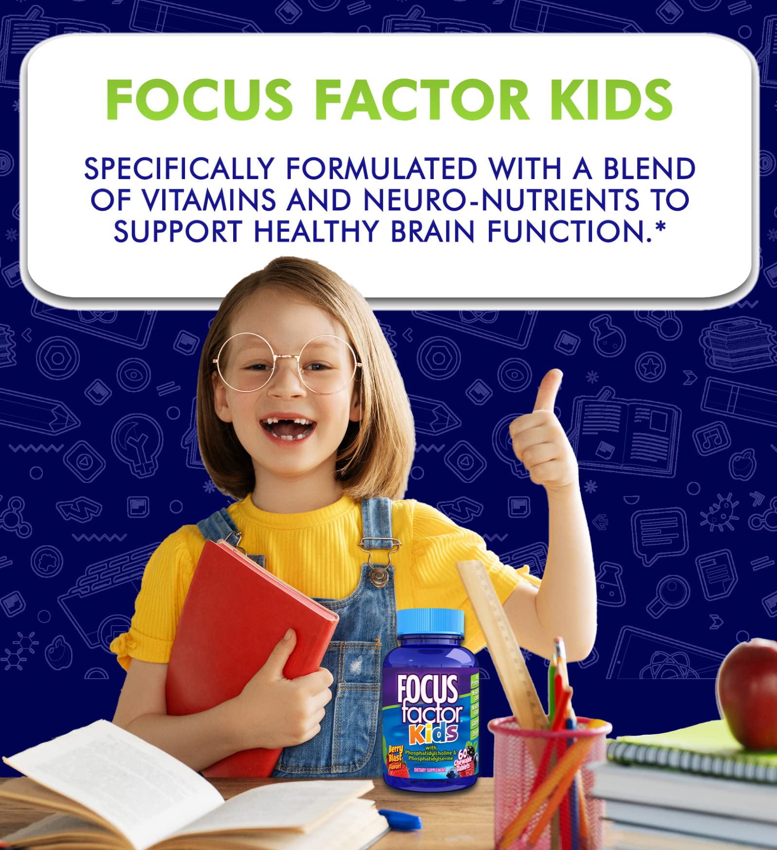 Foto 3 pulgar | Vitaminas Masticables Focus Factor Kids Complete Daily 60 Cápsulas - Venta Internacional