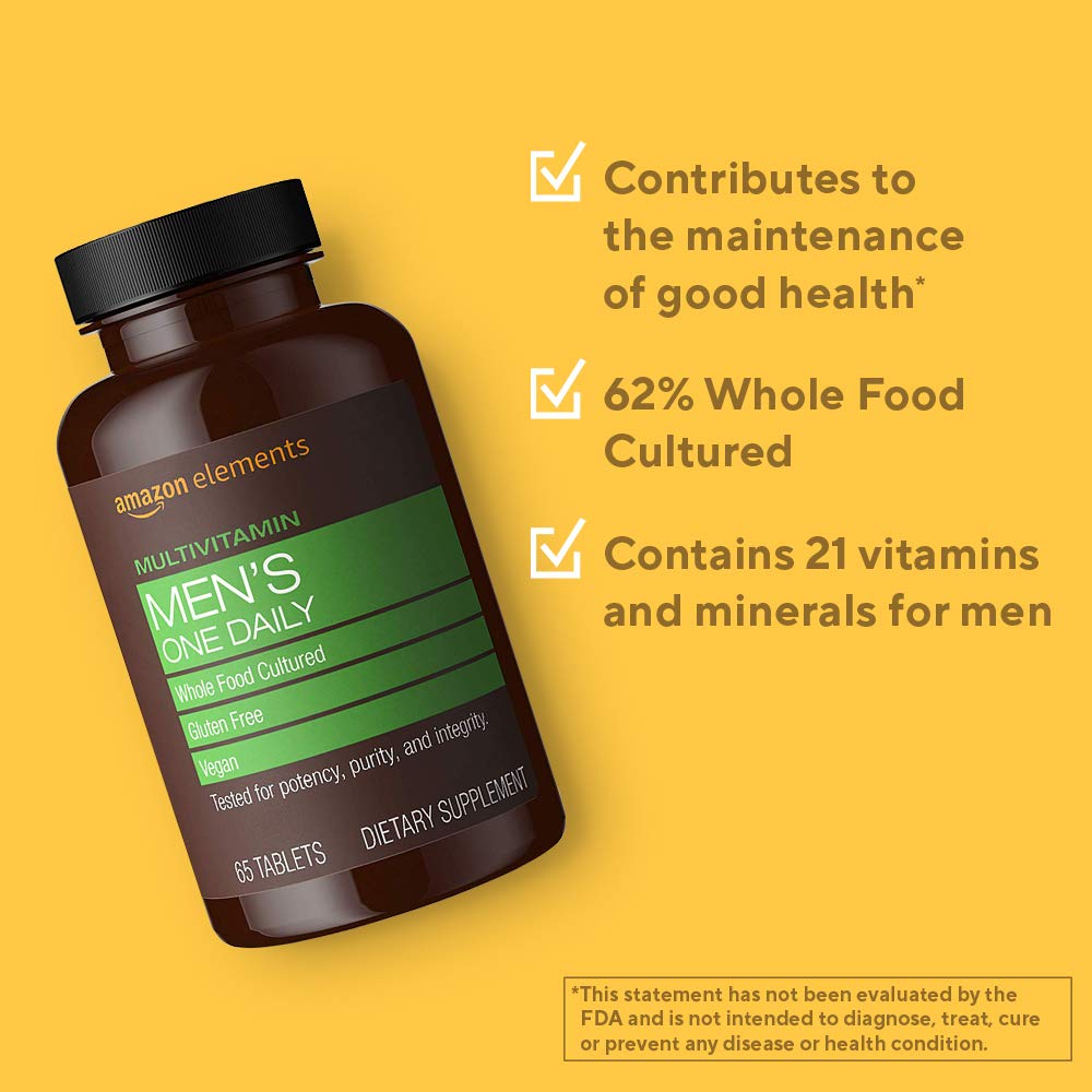 Foto 5 pulgar | Multivitamínico Amazon Elements para Hombre 65 Comprimidos - Venta Internacional