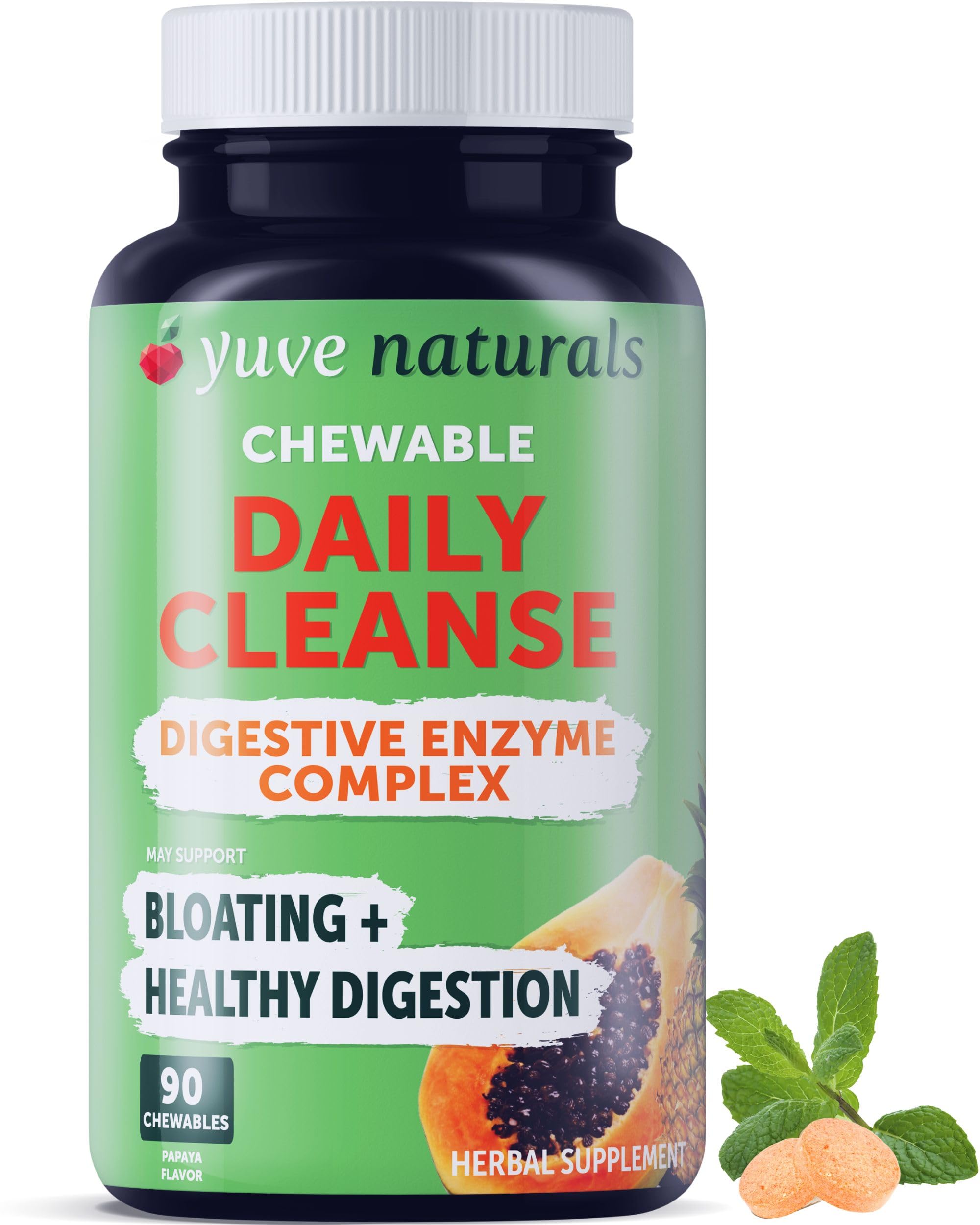 Foto 2 pulgar | Suplemento Yuve Natural Papaya Enzimas Digestivas 90% Masticables - Venta Internacional