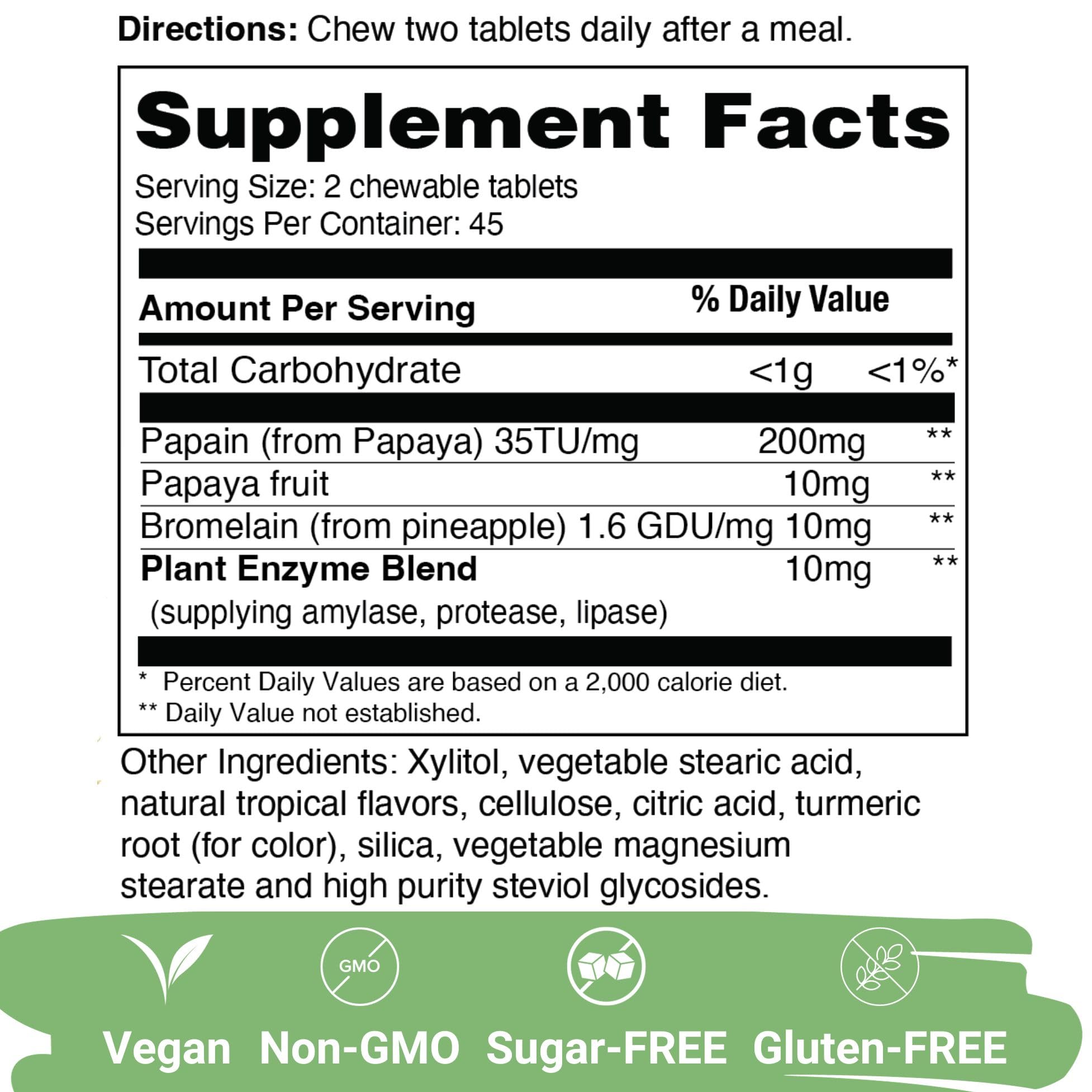 Foto 3 pulgar | Suplemento Yuve Natural Papaya Enzimas Digestivas 90% Masticables - Venta Internacional