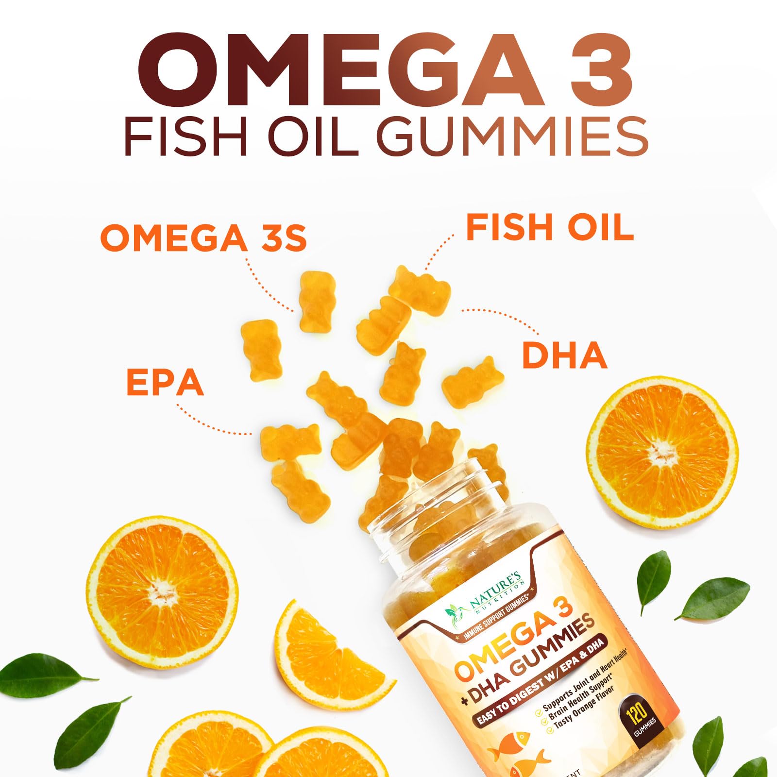 Foto 4 pulgar | Gomitas de Aceite de Pescado Omega 3 Supplement Nature's Nutrition 120 - Venta Internacional