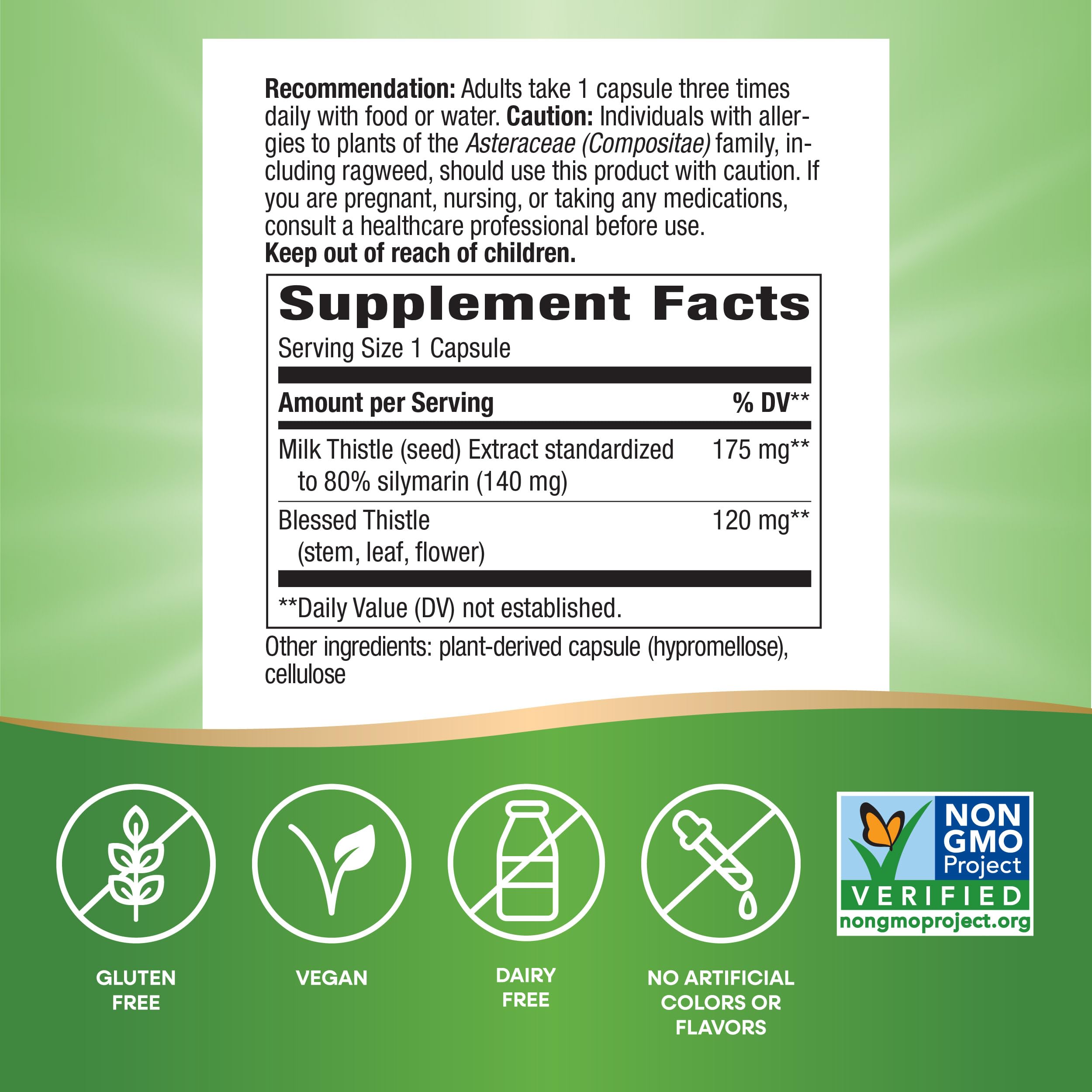 Foto 5 | Suplemento Nature's Way de Cardo Mariano 175 mg 60 Cápsulas - Venta Internacional