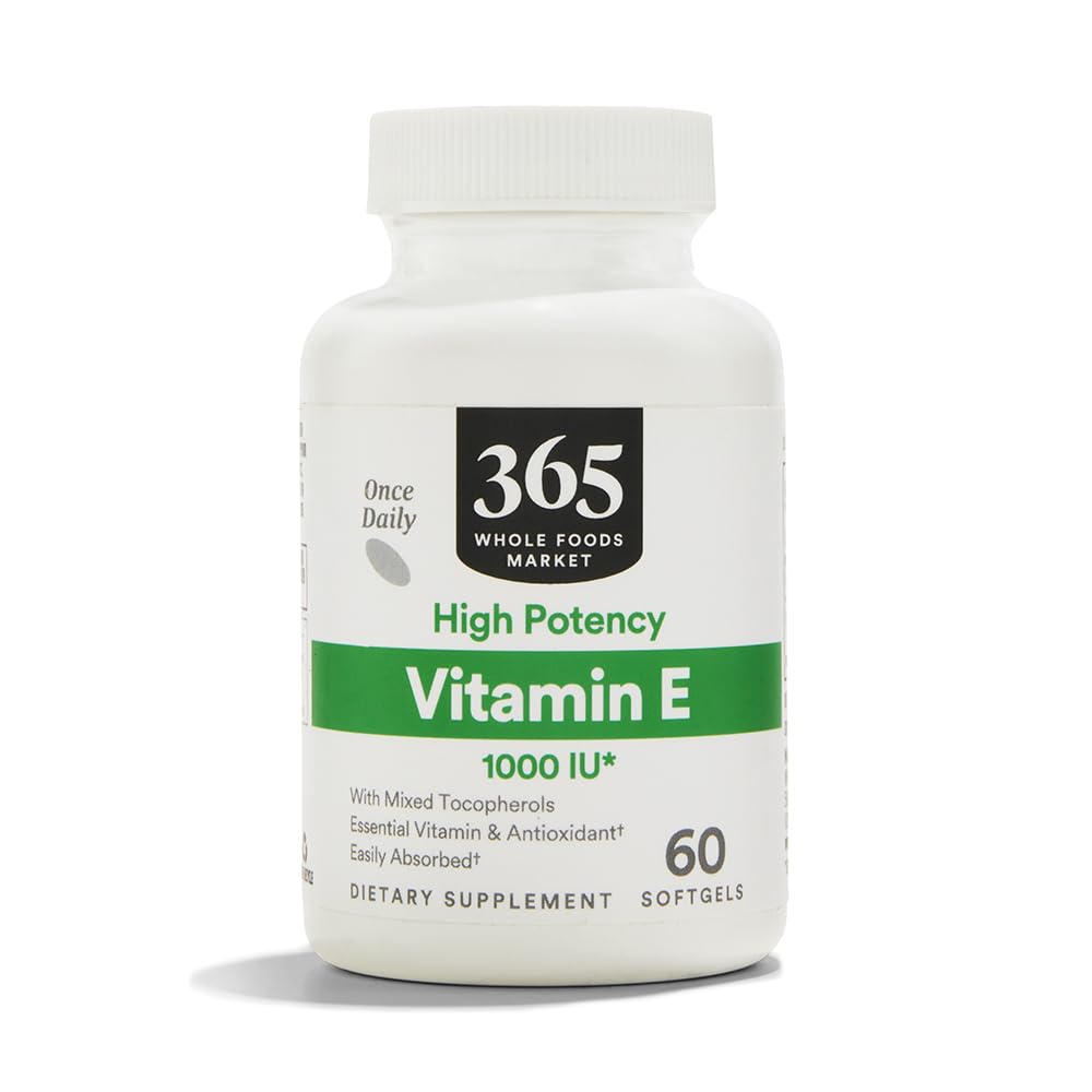 Foto 1 | Suplementos 365 by Whole Foods Market Vitamina E 1000 Ui 60 Cápsulas Blandas - Venta Internacional