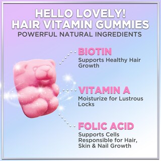 Foto 3 | Gomitas se Vitaminas para el Cabello Hello Lovely Biotina 5000 mcg 60 Unidades - Venta Internacional
