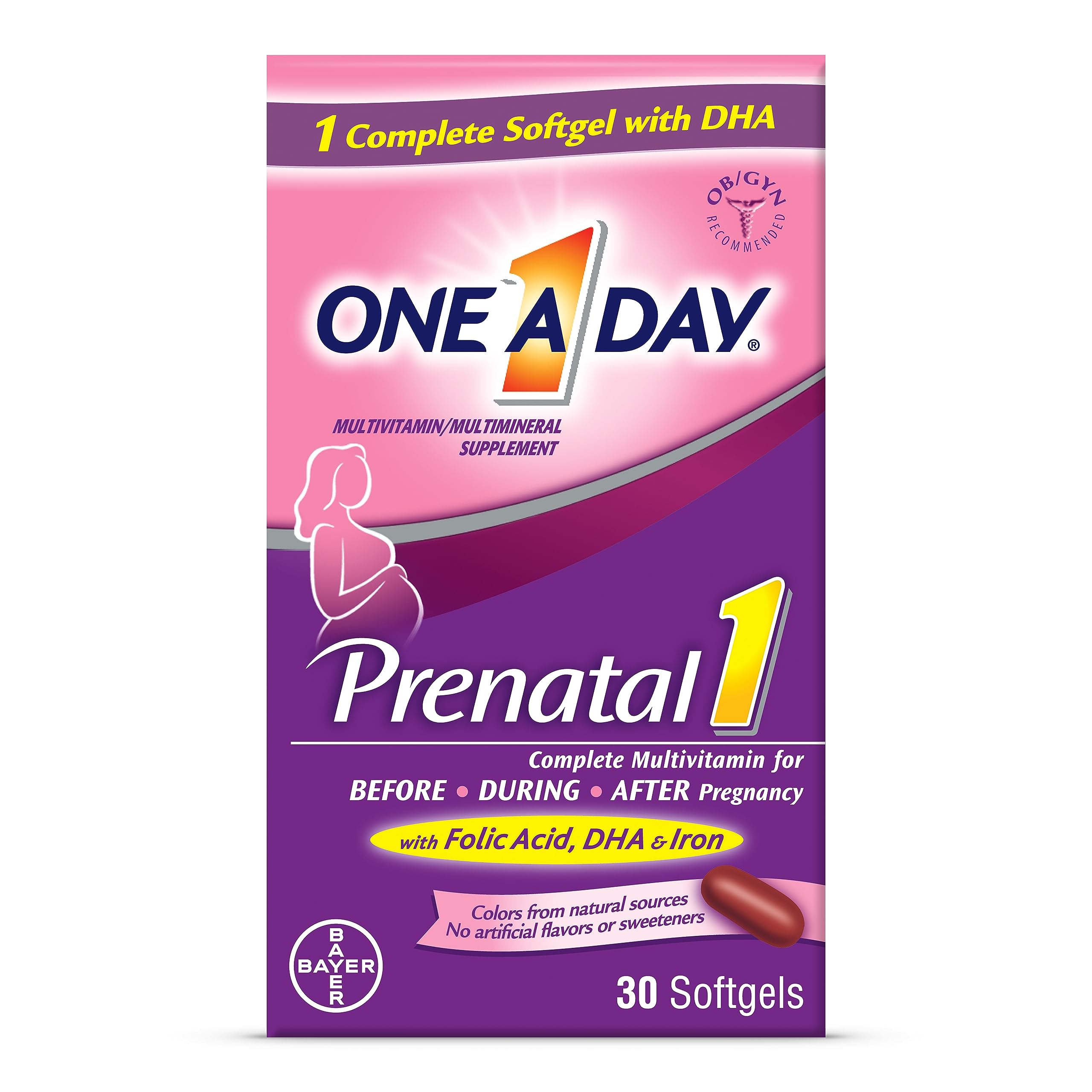 Foto 2 pulgar | Multivitamínico Prenatal para Mujer 1 30 Cápsulas Blandas- Venta Internacional