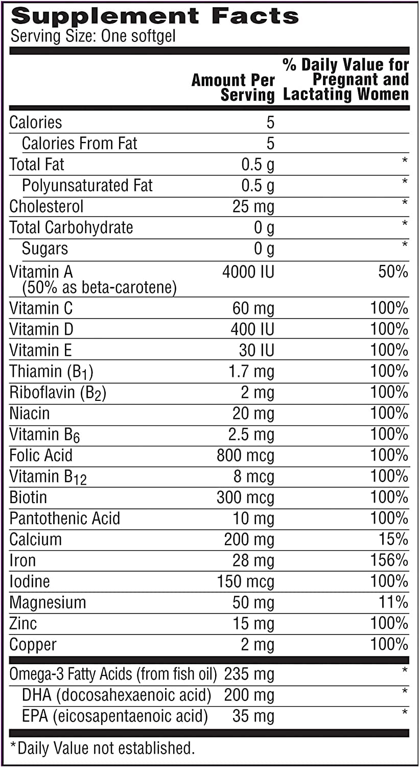 Foto 8 pulgar | Multivitamínico Prenatal para Mujer 1 30 Cápsulas Blandas- Venta Internacional