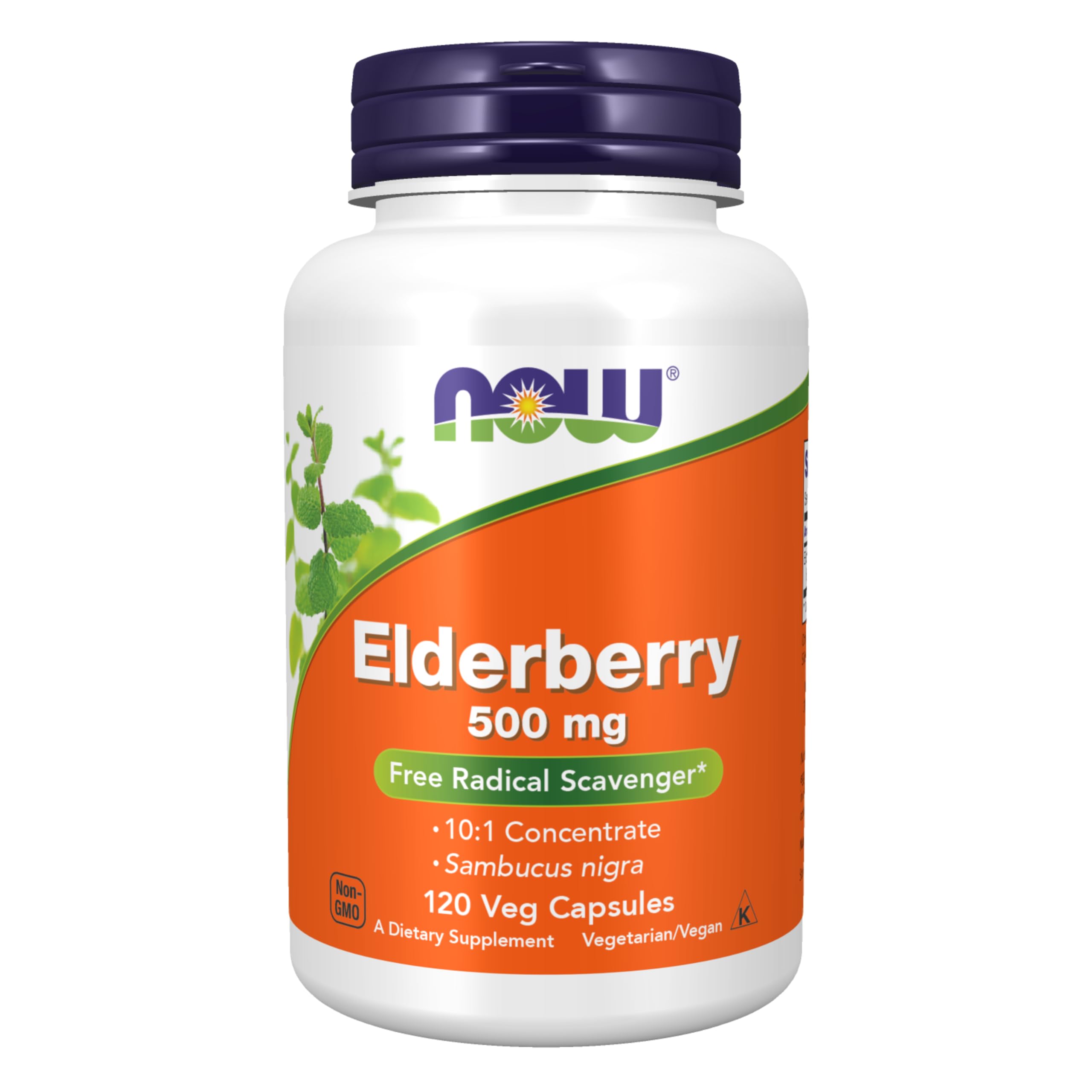 Foto 2 pulgar | Suplemento Now Elderberry 120 Cápsulas - Venta Internacional