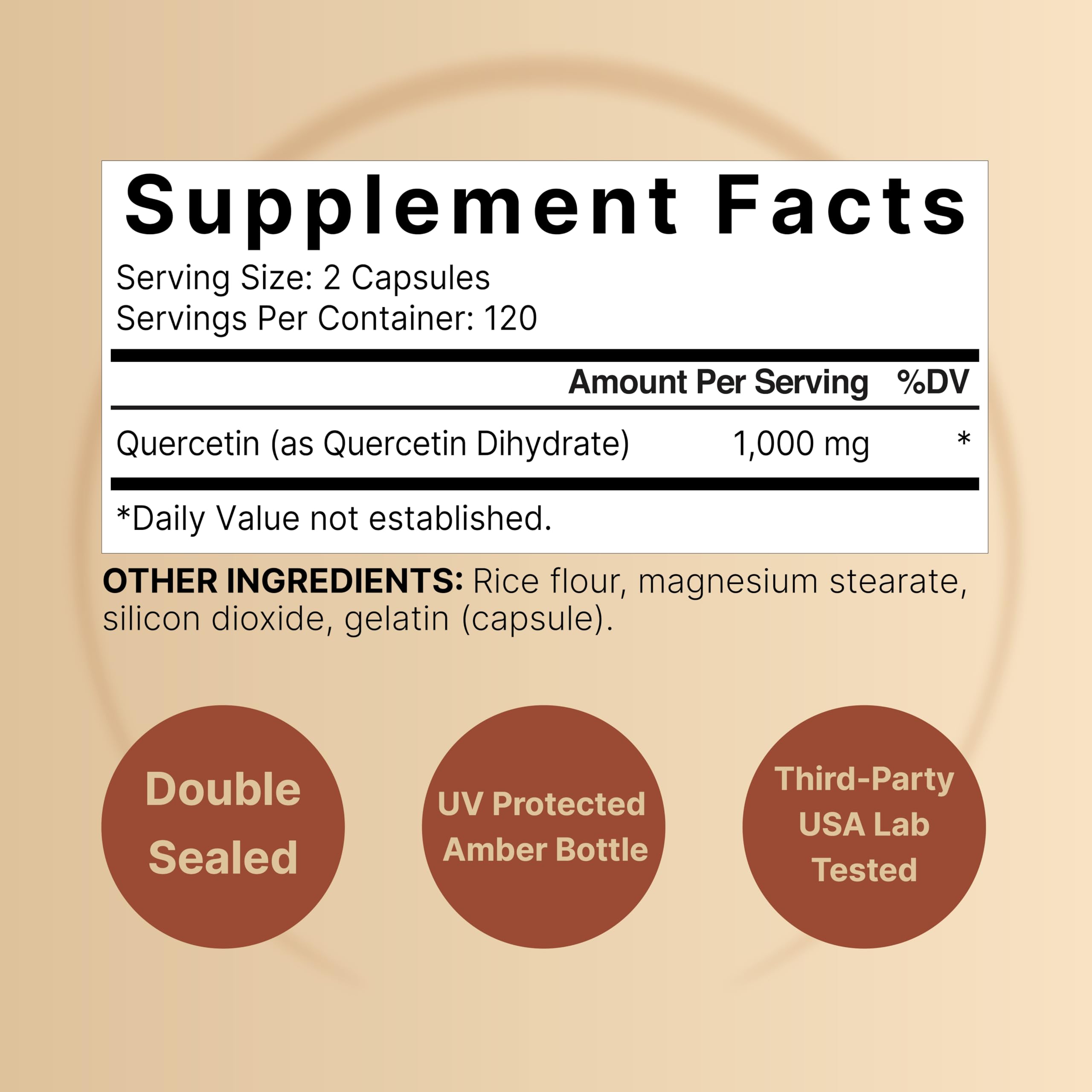 Foto 3 pulgar | Suplemento Naturebell Quercetina 1000 Mg 240 Cápsulas - Venta Internacional