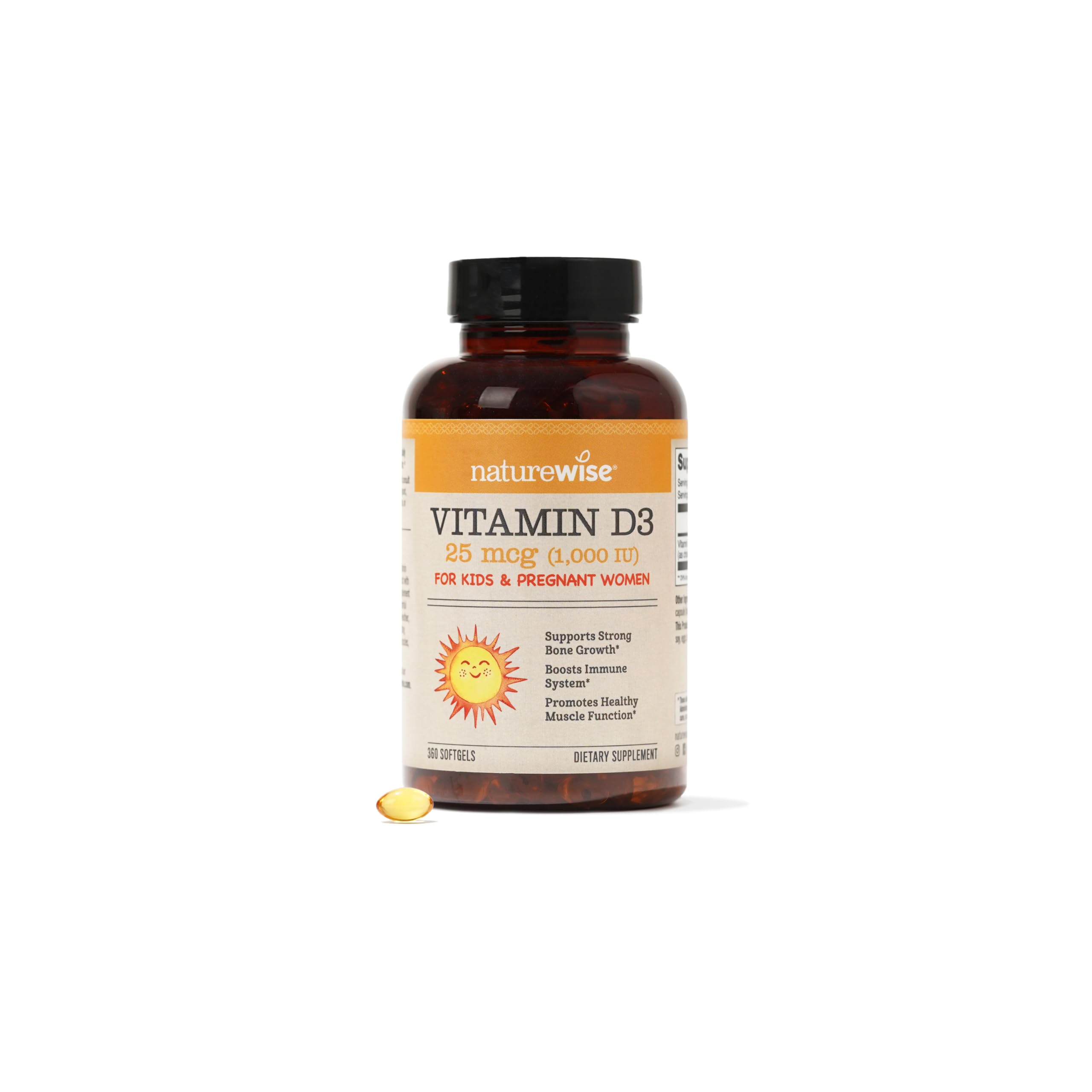Foto 2 pulgar | Suplemento Naturewise de Vitamina D3 1000 Ui 360 Cápsulas Blandas - Venta Internacional