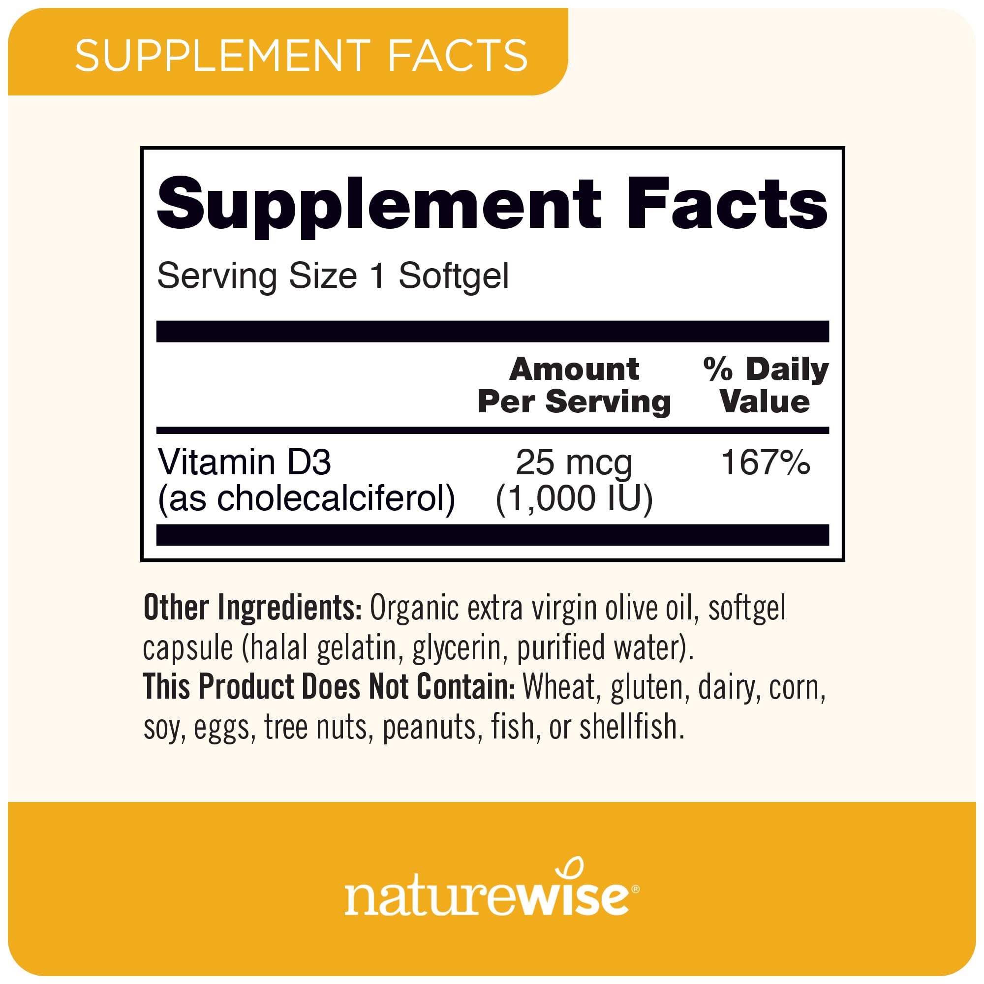 Foto 5 | Suplemento Naturewise de Vitamina D3 1000 Ui 360 Cápsulas Blandas - Venta Internacional