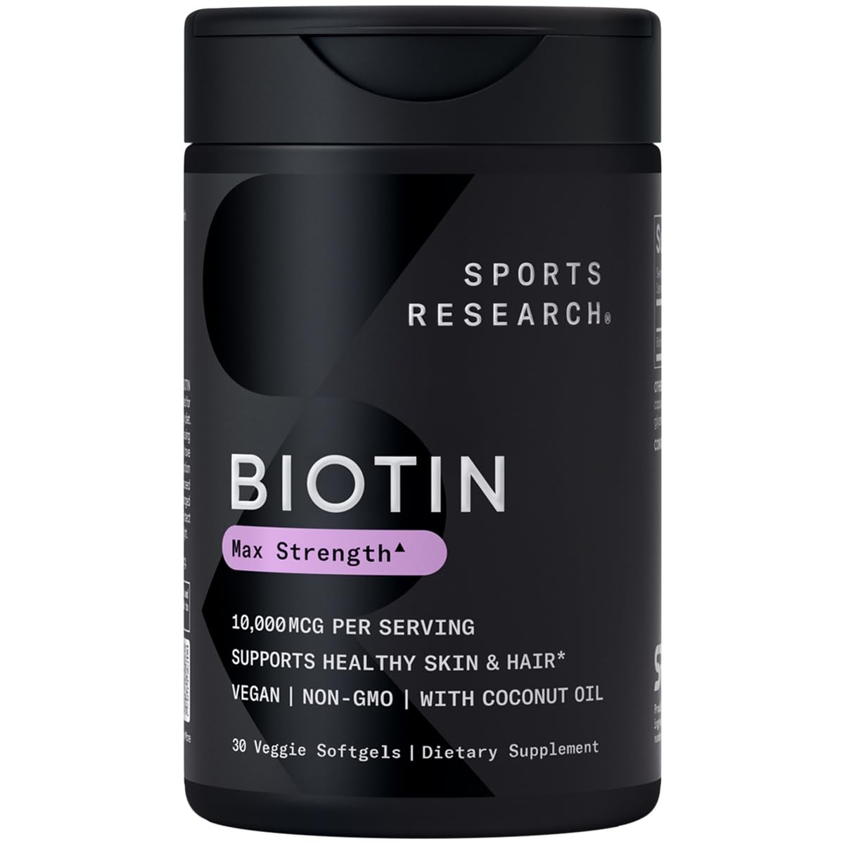 Foto 2 pulgar | Cápsulas Blandas de 10 000 mcg de Biotina Vegana Supplement Sports Research - Venta Internacional