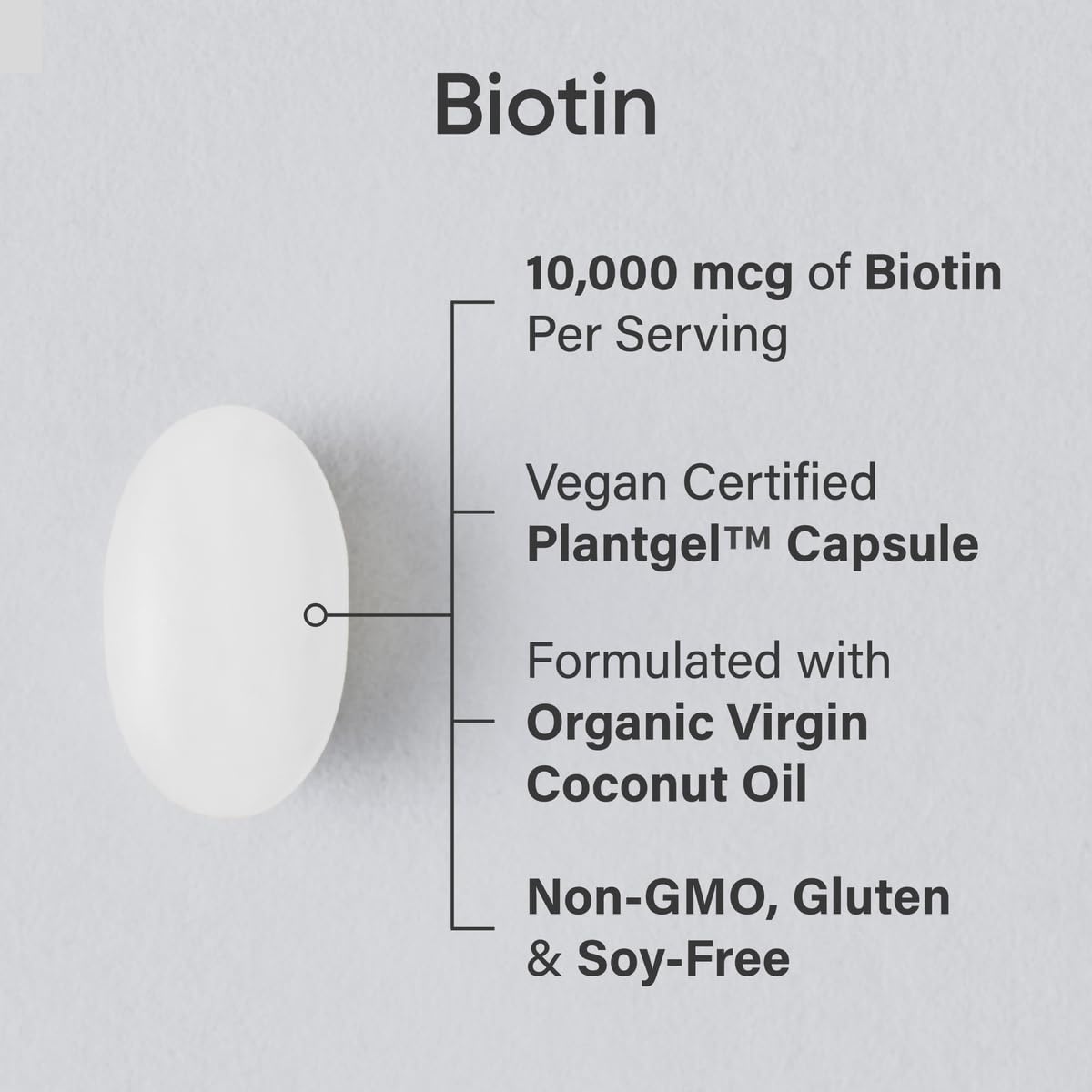 Foto 3 pulgar | Cápsulas Blandas de 10 000 mcg de Biotina Vegana Supplement Sports Research - Venta Internacional