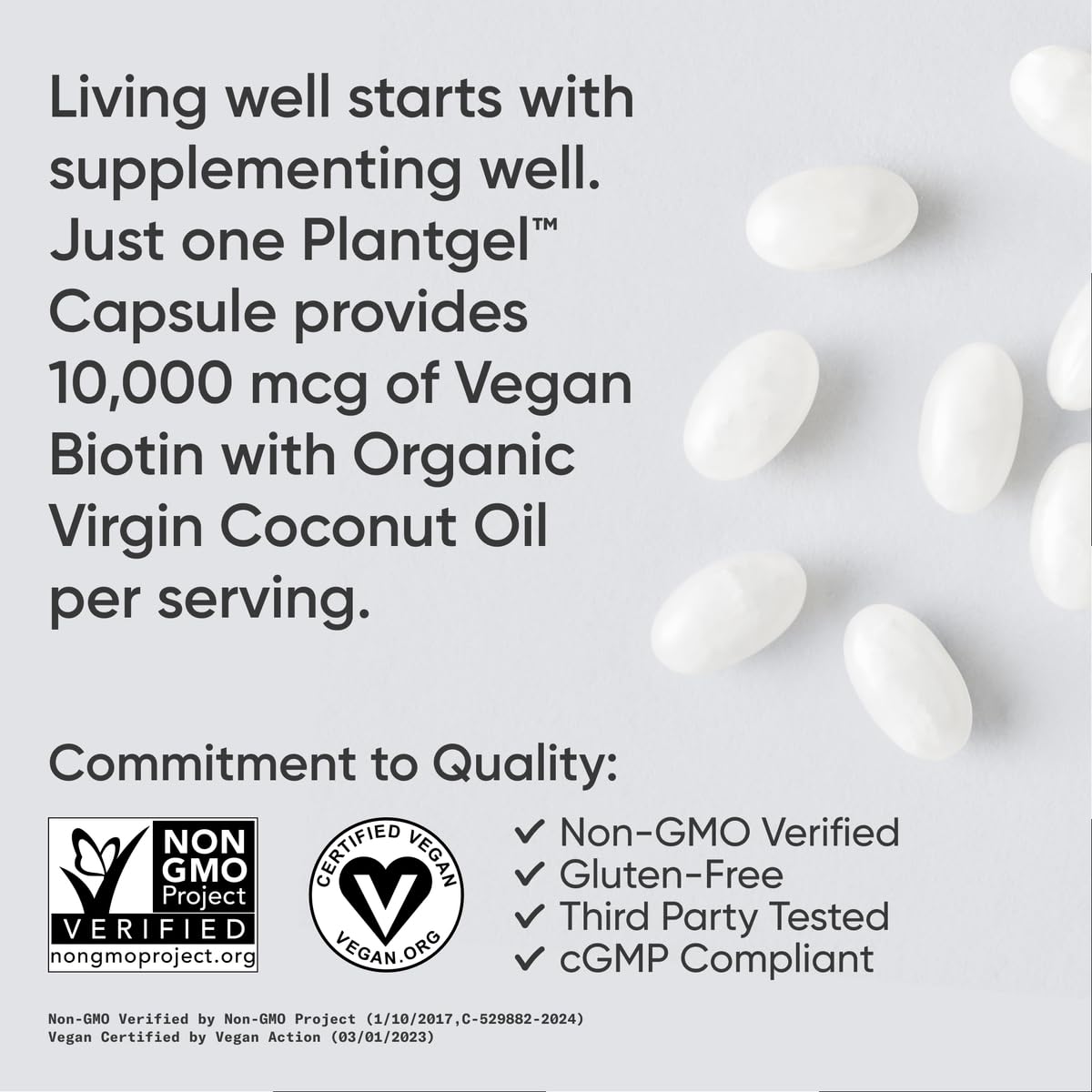 Foto 5 pulgar | Cápsulas Blandas de 10 000 mcg de Biotina Vegana Supplement Sports Research - Venta Internacional