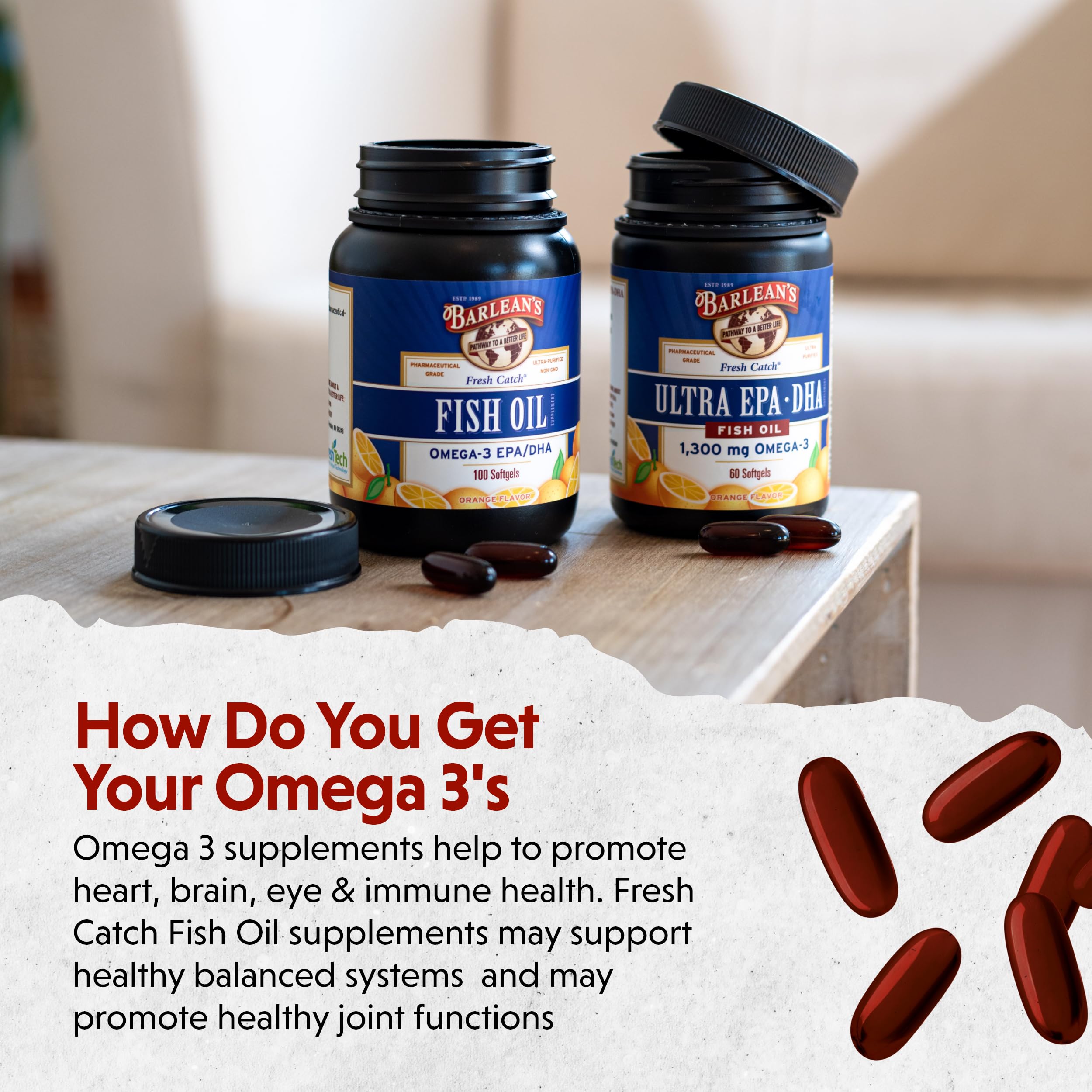 Foto 4 | Suplementos de Aceite De Pescado Omega 3 De Barlean 600 Mg Cápsulas Blandas 250 Unidades - Venta Internacional