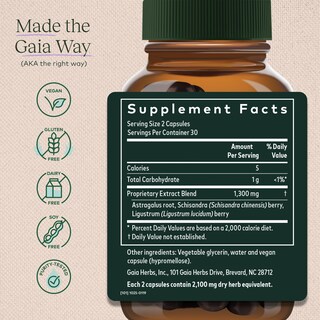 Foto 2 | Suplemento Gaia Herbs Astragalus Supreme 60 Cápsulas Veganas - Venta Internacional