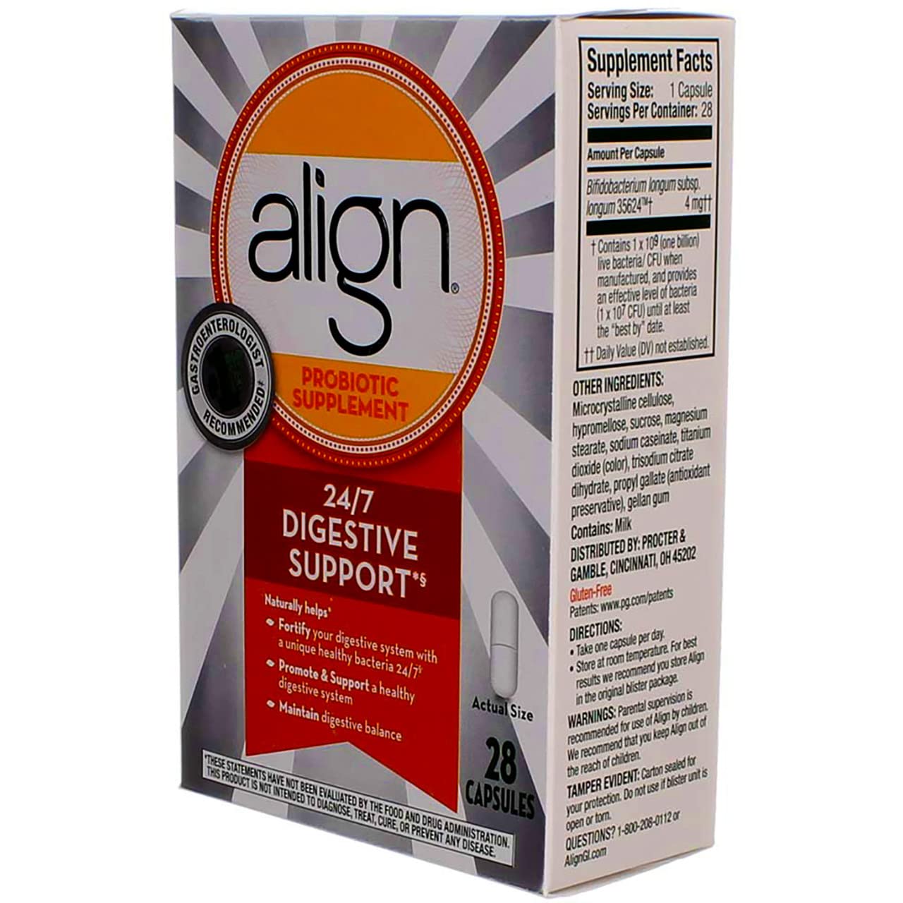 Foto 7 pulgar | Suplemento Probiótico Align Probiotics 28 Cápsulas - Venta Internacional