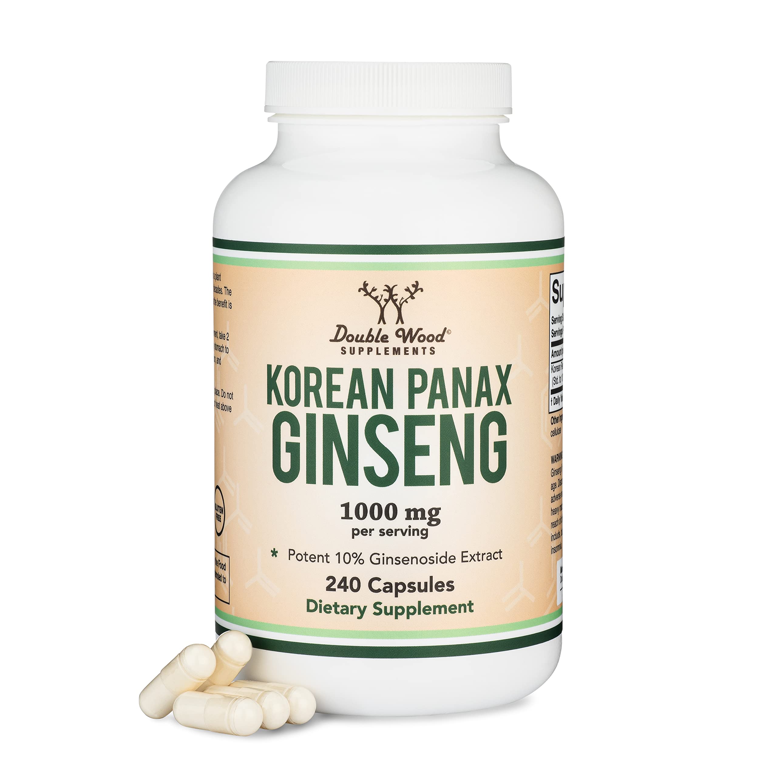 Foto 2 pulgar | Suplementos Double Wood Ginseng en Cápsulas 240x1000 Mg - Venta Internacional