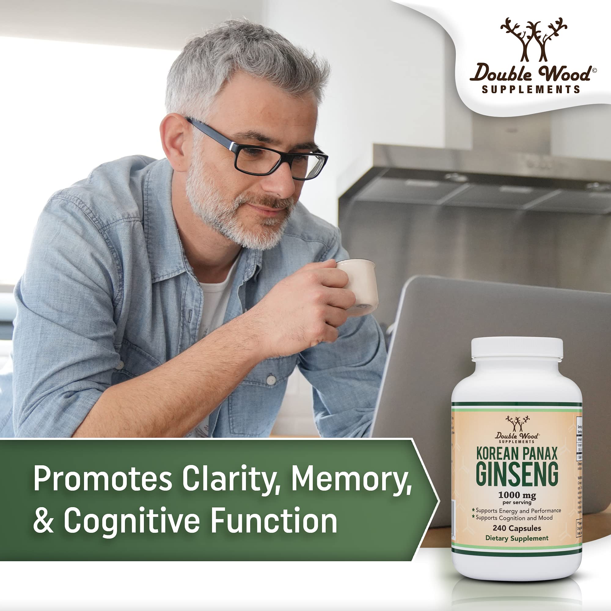 Foto 7 pulgar | Suplementos Double Wood Ginseng en Cápsulas 240x1000 Mg - Venta Internacional