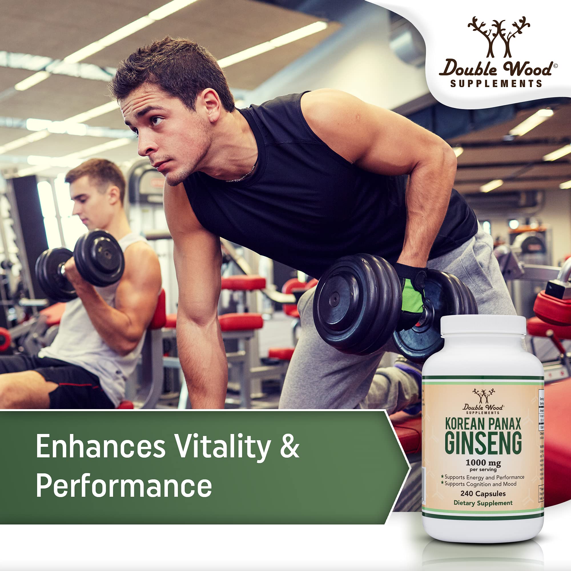 Foto 8 pulgar | Suplementos Double Wood Ginseng en Cápsulas 240x1000 Mg - Venta Internacional