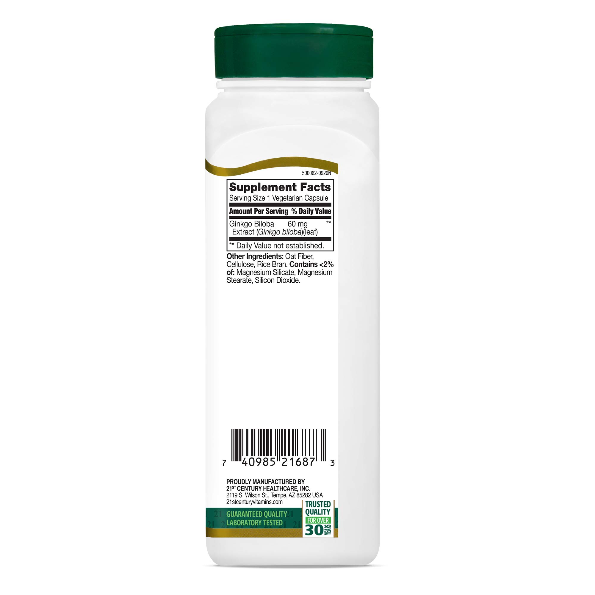 Foto 5 | Suplemento de Extracto de Ginkgo Biloba del Siglo XXI 200 Cápsulas Vegetales - Venta Internacional