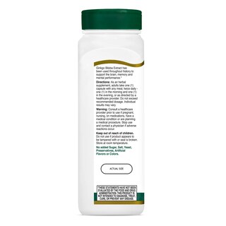 Foto 6 | Suplemento de Extracto de Ginkgo Biloba del Siglo XXI 200 Cápsulas Vegetales - Venta Internacional