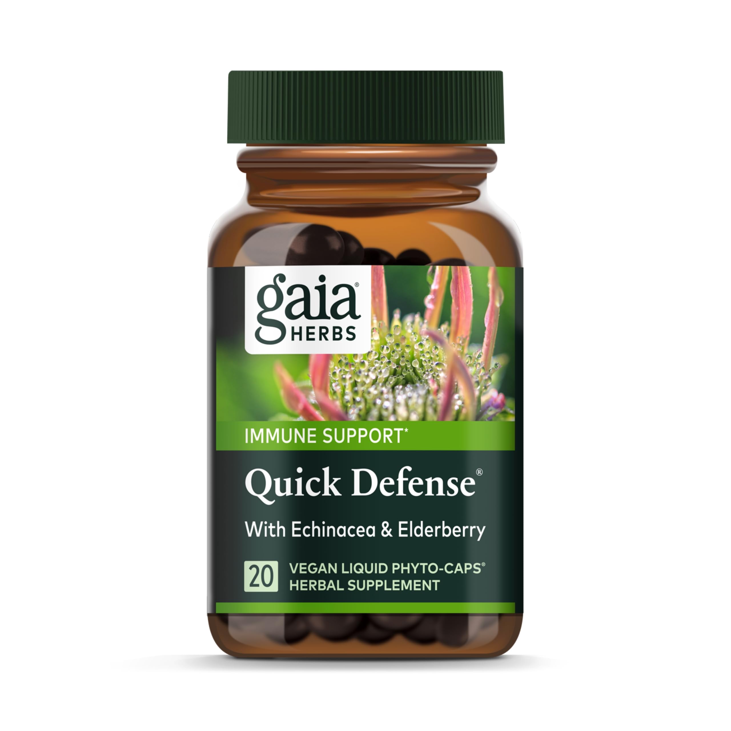 Foto 2 pulgar | Suplemento Gaia Herbs Quick Defense Immune Support 20 Cápsulas - Venta Internacional