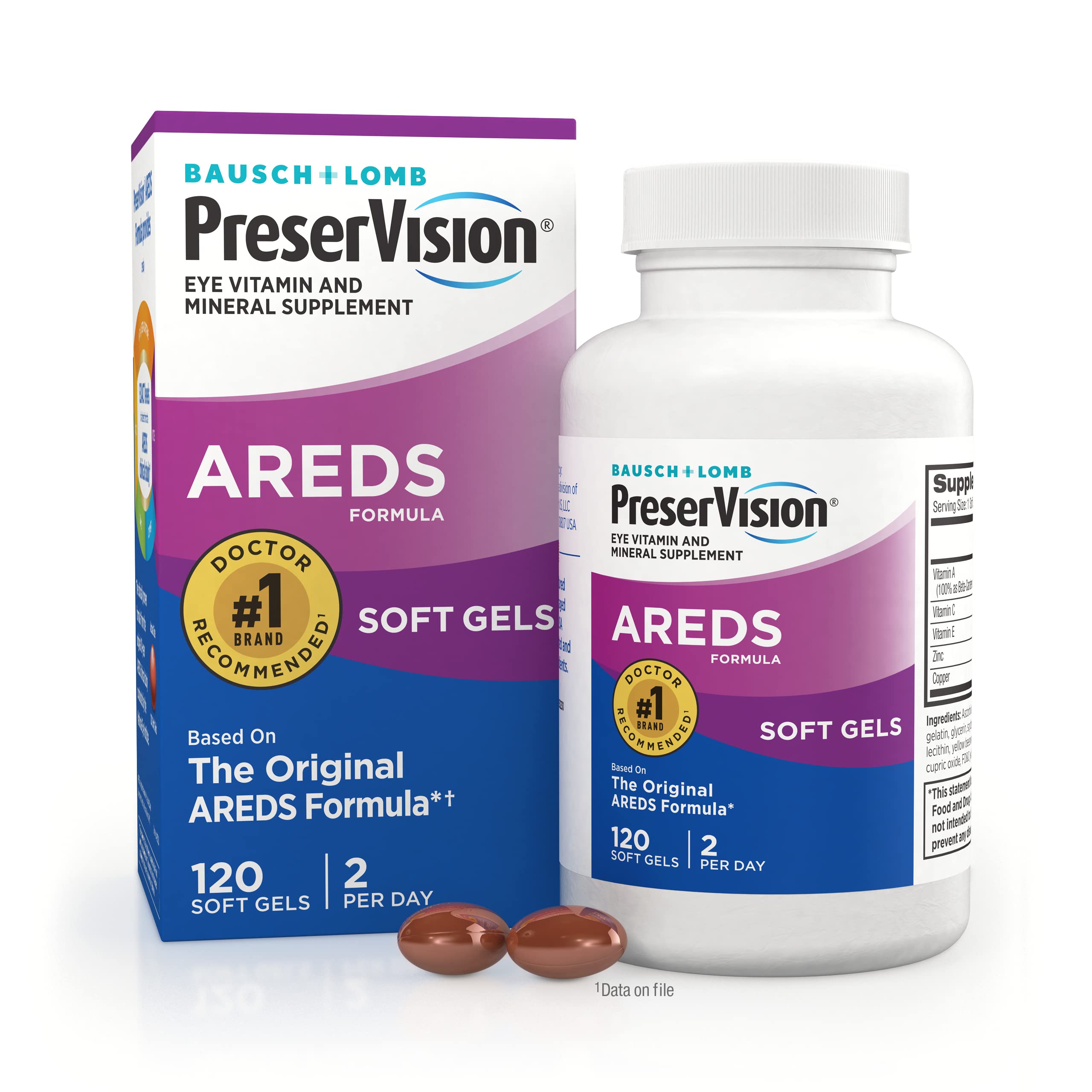 Foto 2 pulgar | Suplemento Bausch + Lomb Preservision Eye Vitamin 120 Unidades - Venta Internacional
