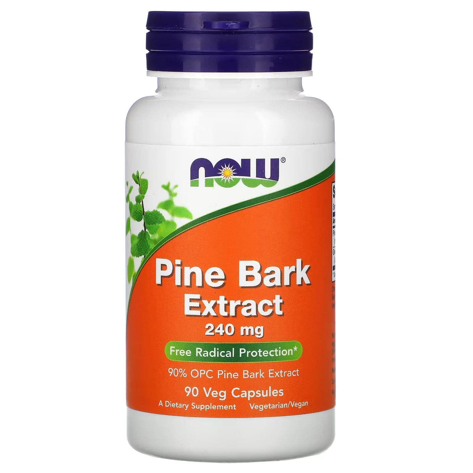 Suplemento Now Extracto de Corteza de Pino 240 Mg 90% Opc 90 Cápsulas - Venta Internacional