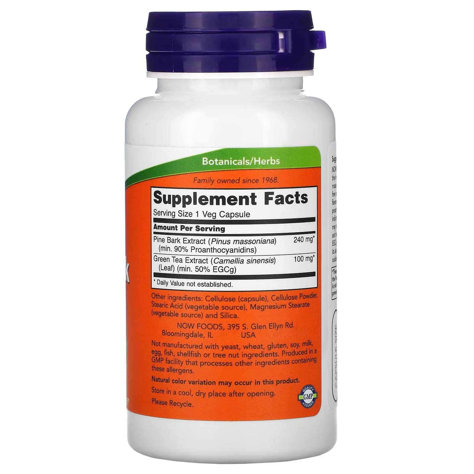 Foto 3 pulgar | Suplemento Now Extracto de Corteza de Pino 240 Mg 90% Opc 90 Cápsulas - Venta Internacional