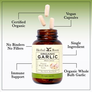 Foto 3 | Suplemento Herbal Roots Organic de Bulbo Entero con Ajo 600 Mg - Venta Internacional