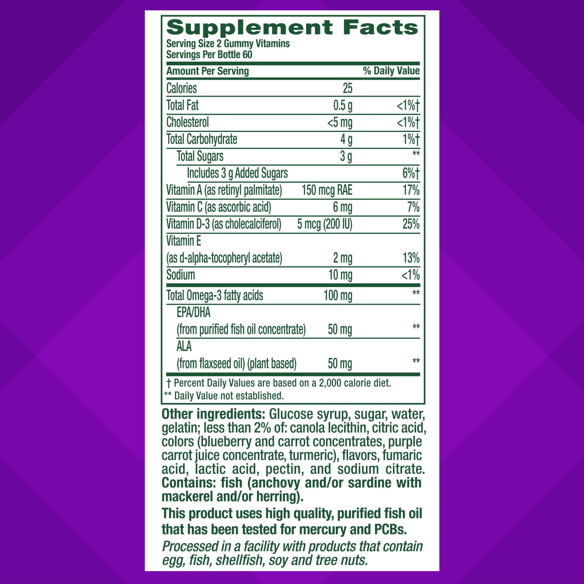 Foto 5 pulgar | Suplemento Vitafusion en Gomitas con Omega 3 120 Unidades - Venta Internacional