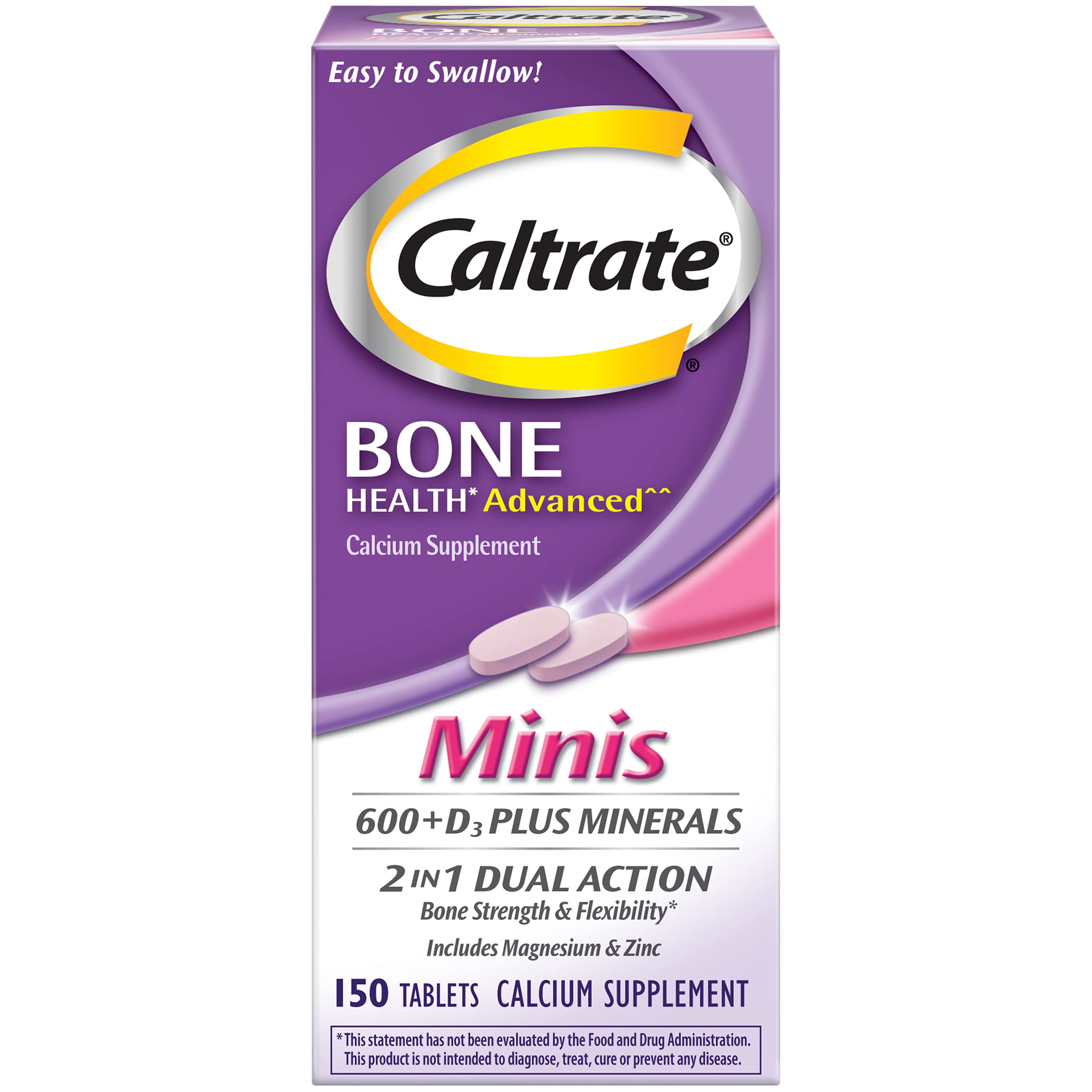 Suplemento Caltrate Minis 600 Plus D3 Calcium 150 Comprimidos - Venta Internacional.