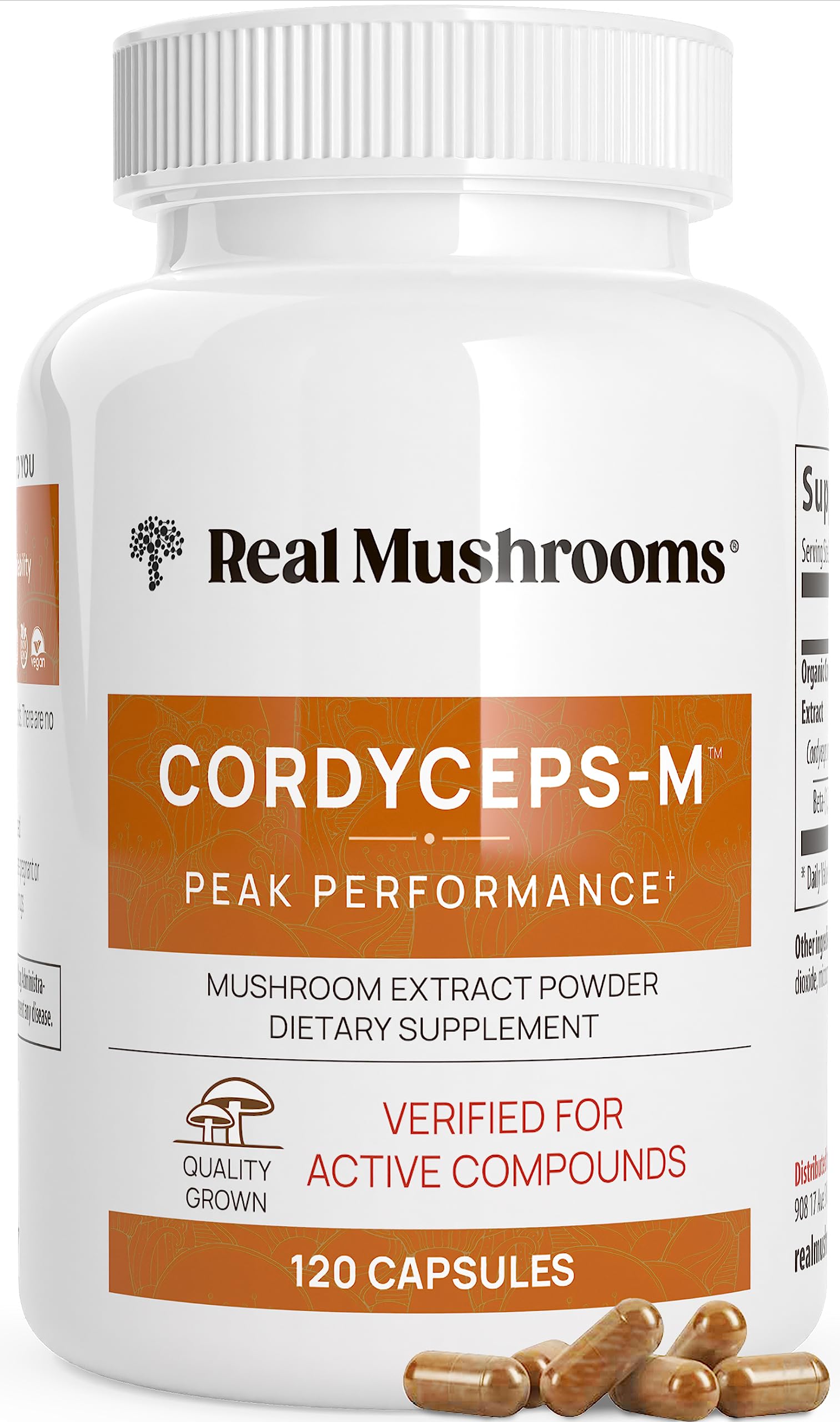 Foto 2 pulgar | Suplemento Real Mushrooms Cordyceps 120 Cápsulas - Venta Internacional