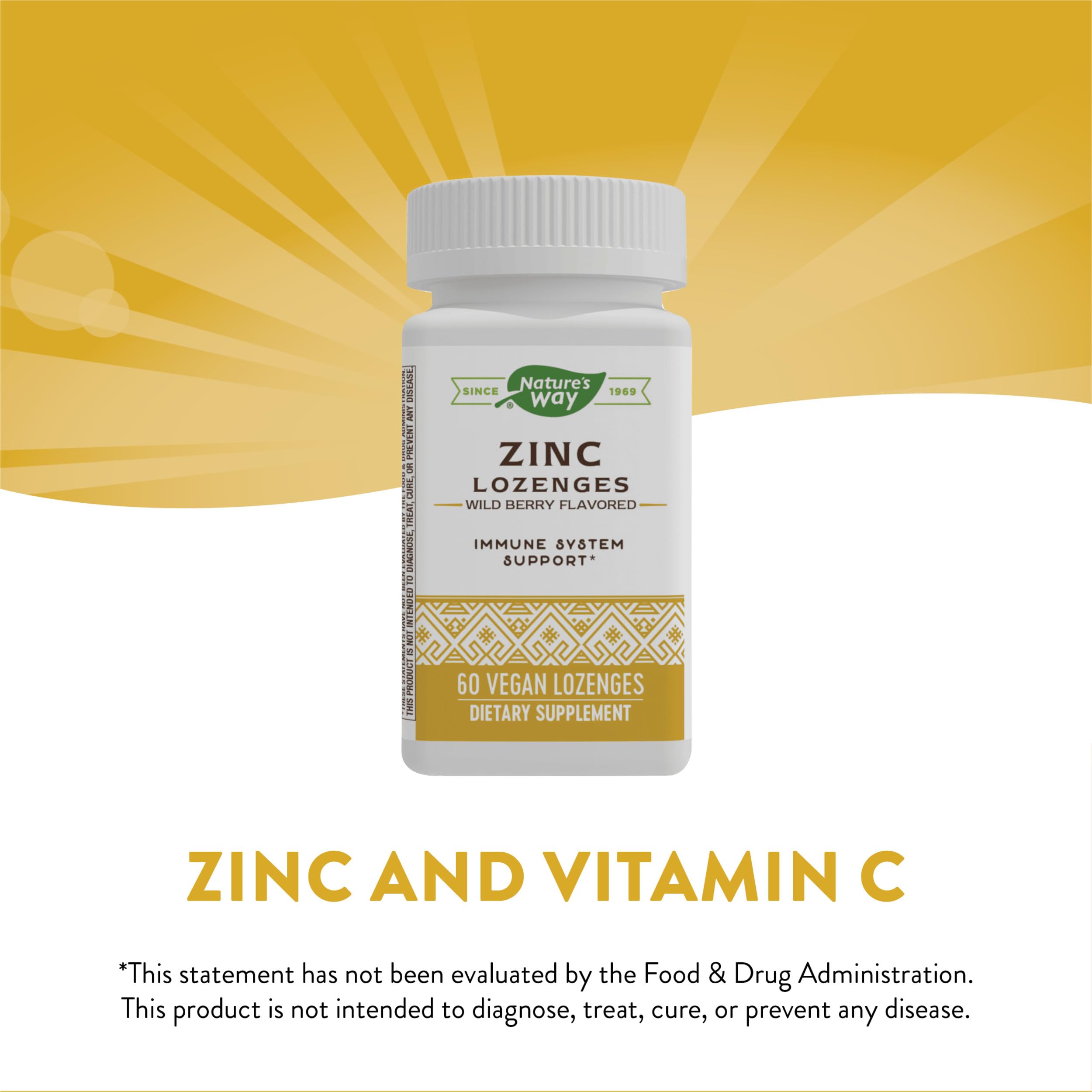 Foto 4 pulgar | Pastillas de Zinc Nature's Way con Vitamina C 60 Cápsulas - Venta Internacional