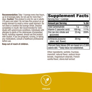 Foto 4 | Pastillas de Zinc Nature's Way con Vitamina C 60 Cápsulas - Venta Internacional