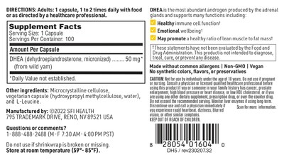 Foto 5 | Suplemento Klaire Labs Sfi Health Dhea 50 Mg 100 Cápsulas - Venta Internacional