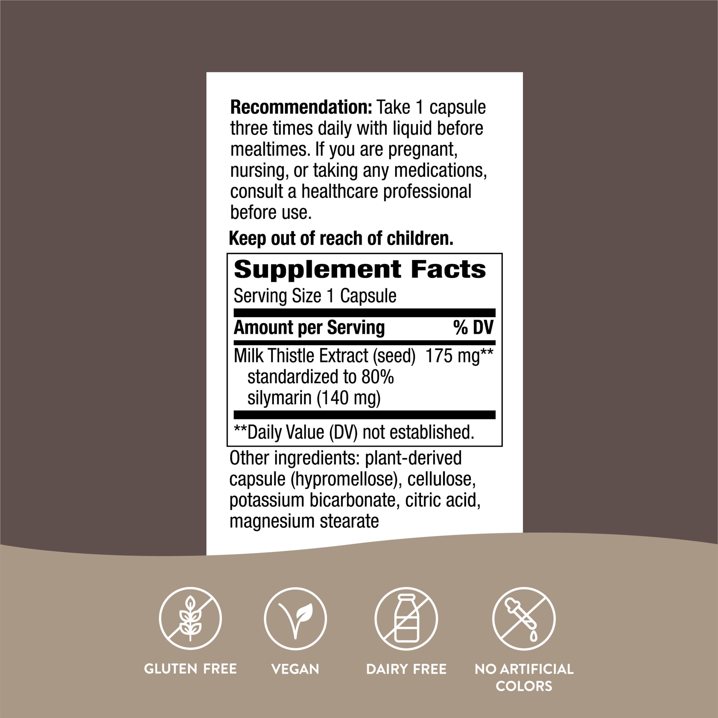Foto 5 pulgar | Suplemento Nature's Way Thisilyn Milk Thistle 100 Cápsulas - Venta Internacional