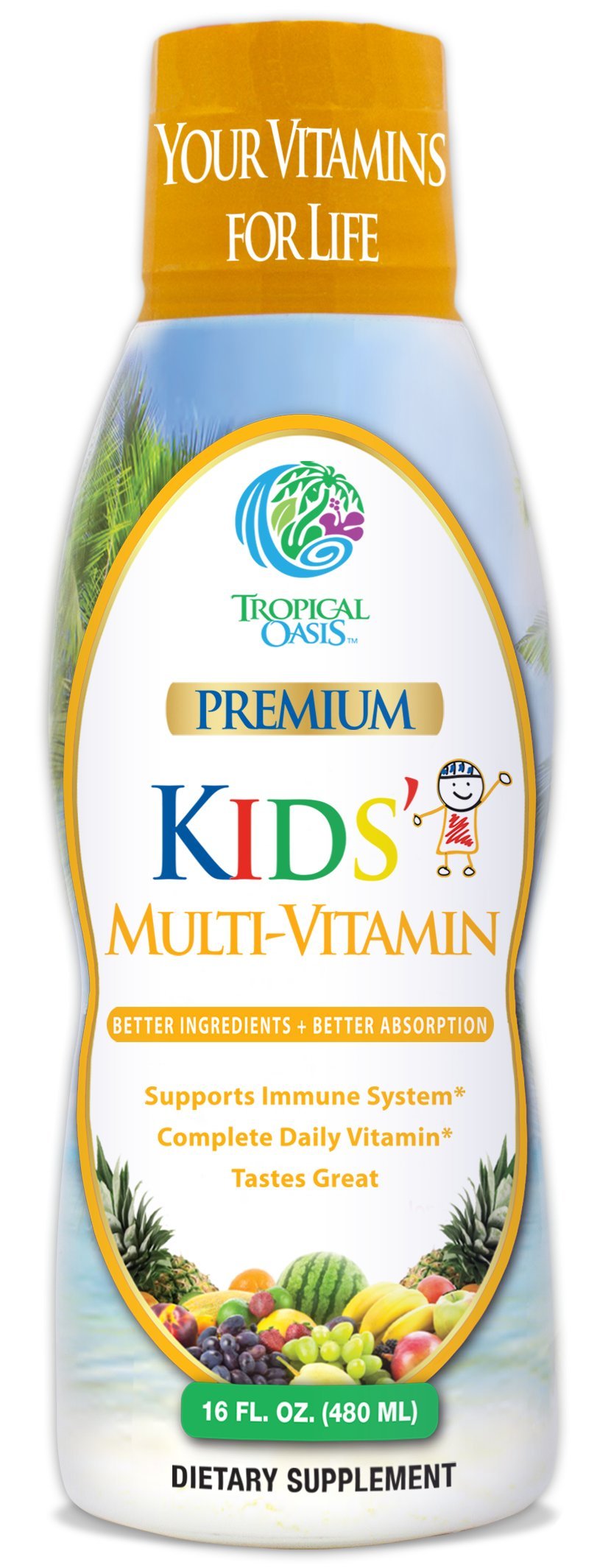Foto 2 pulgar | Multivitamínico Líquido Tropical Oasis Kids 4+ Sin Azúcar 480 Ml - Venta Internacional