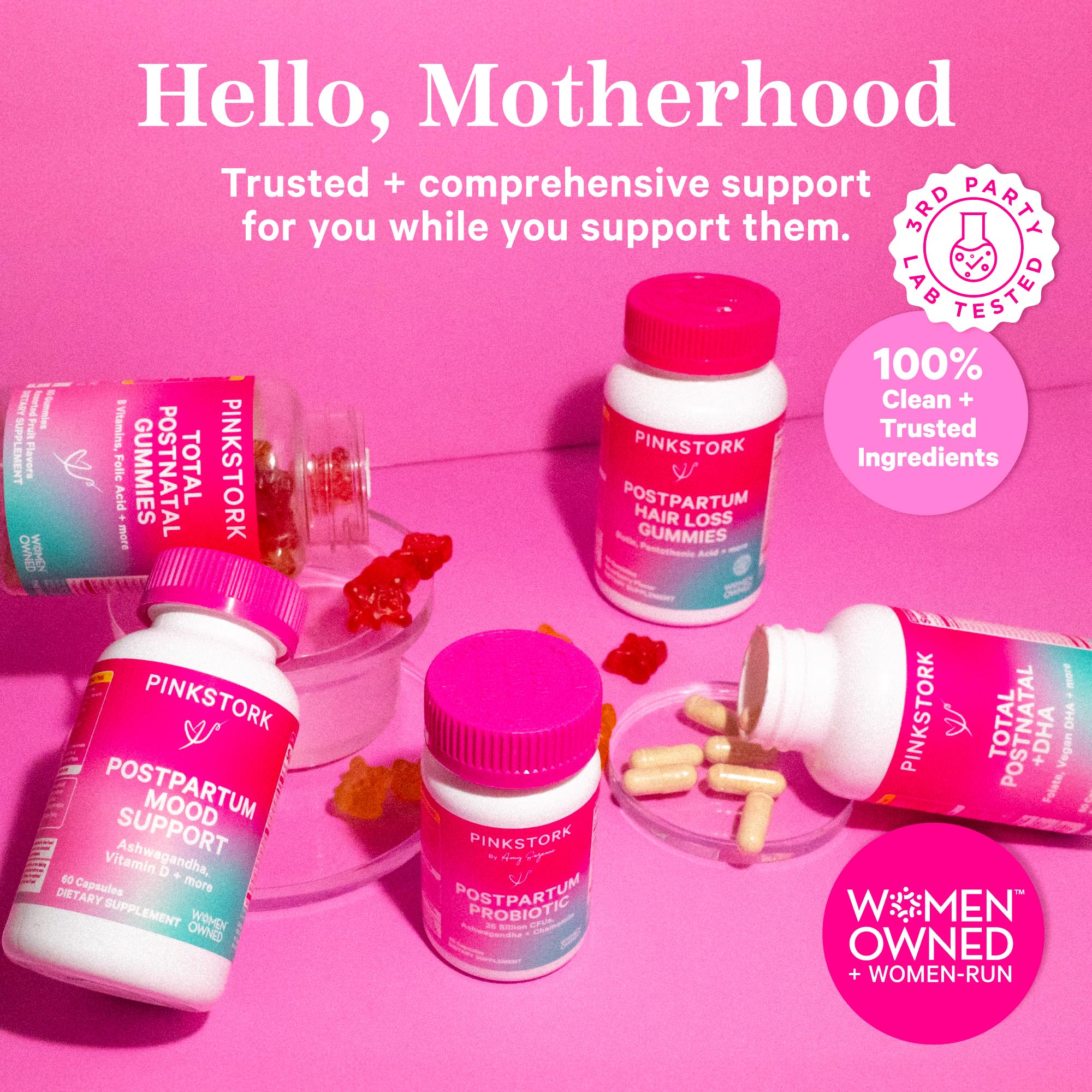 Foto 5 | Suplemento de Gomitas Vitamínicas Pink Stork Total Postnatal 60 Unidades - Venta Internacional