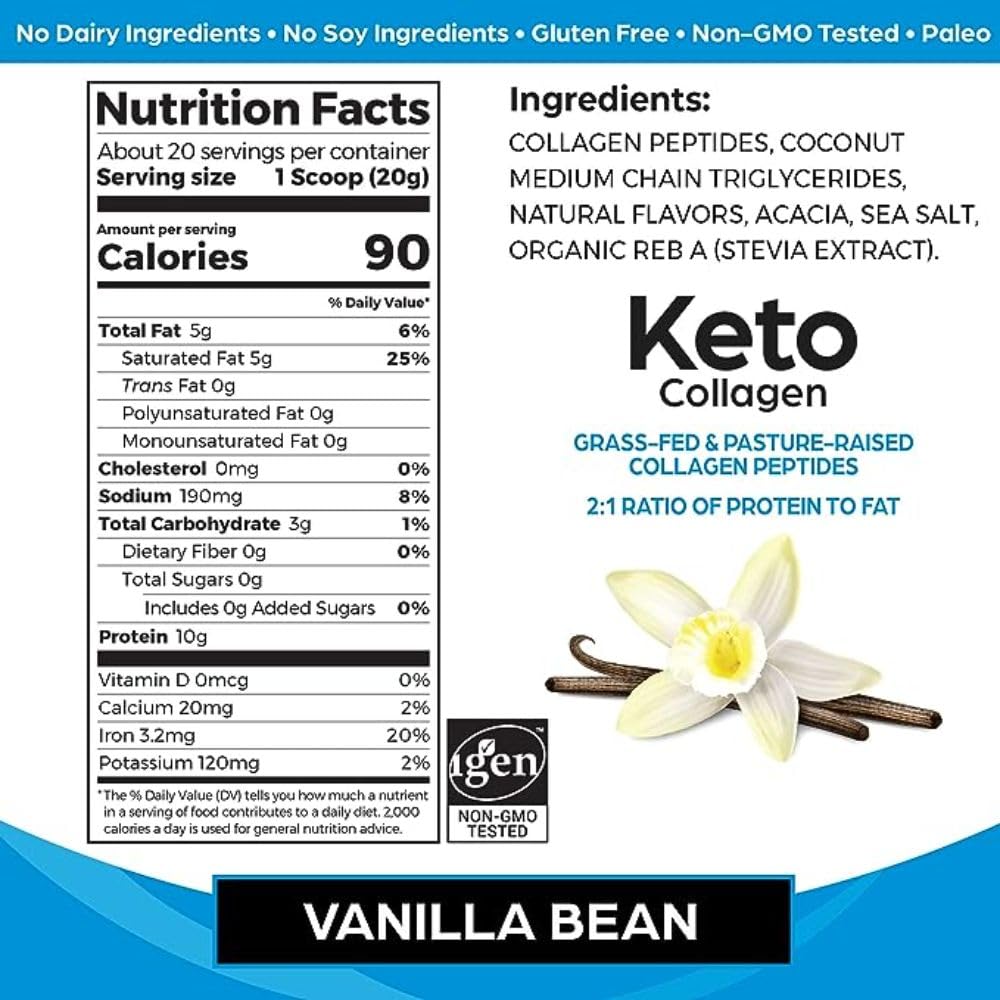 Foto 3 pulgar | Proteína Orgain Keto Collagen Vanilla 400g - Venta Internacional