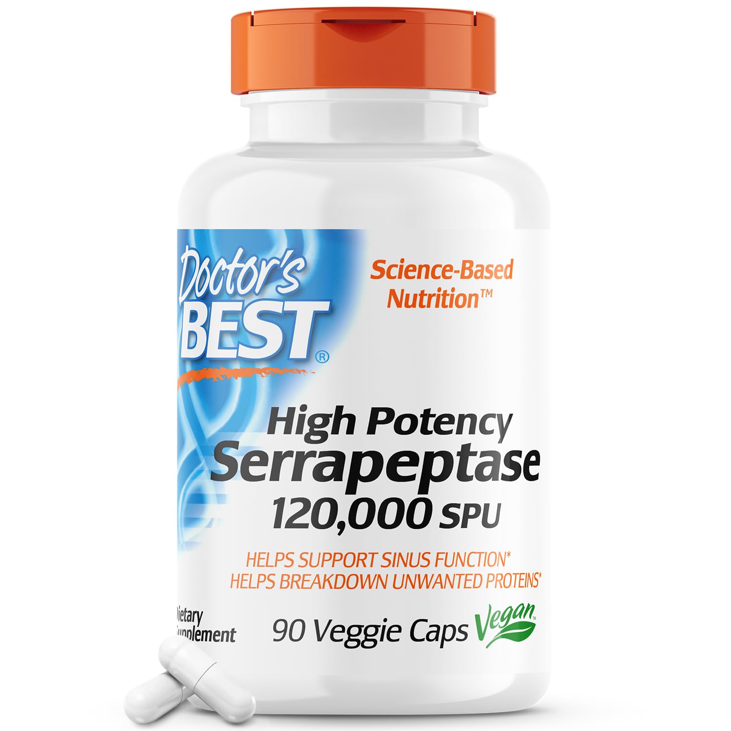 Foto 2 pulgar | Suplemento Doctor's Best Serrapeptase de Alta Potencia 90 Cápsulas - Venta Internacional